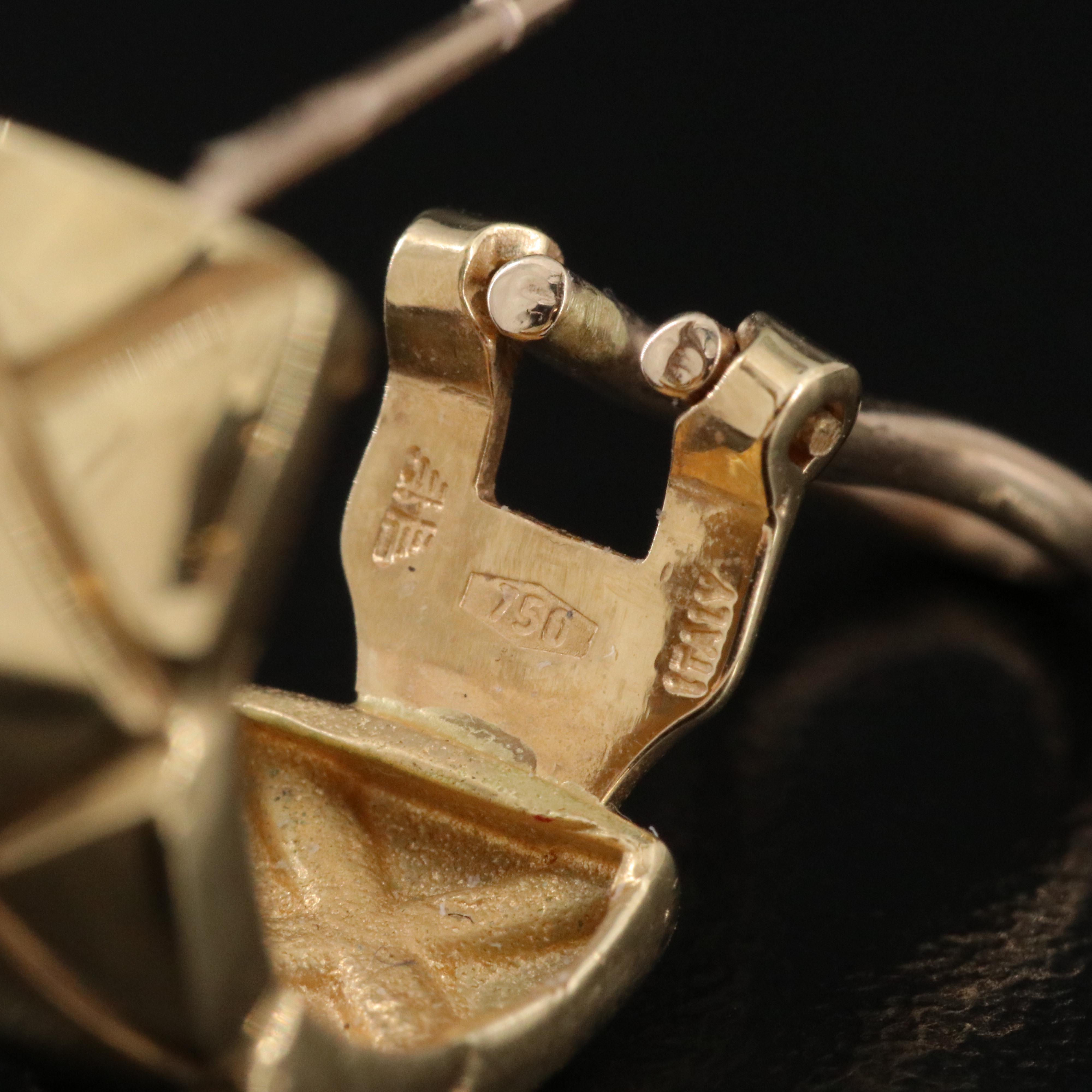 18K Quilted J Hoop Earrings