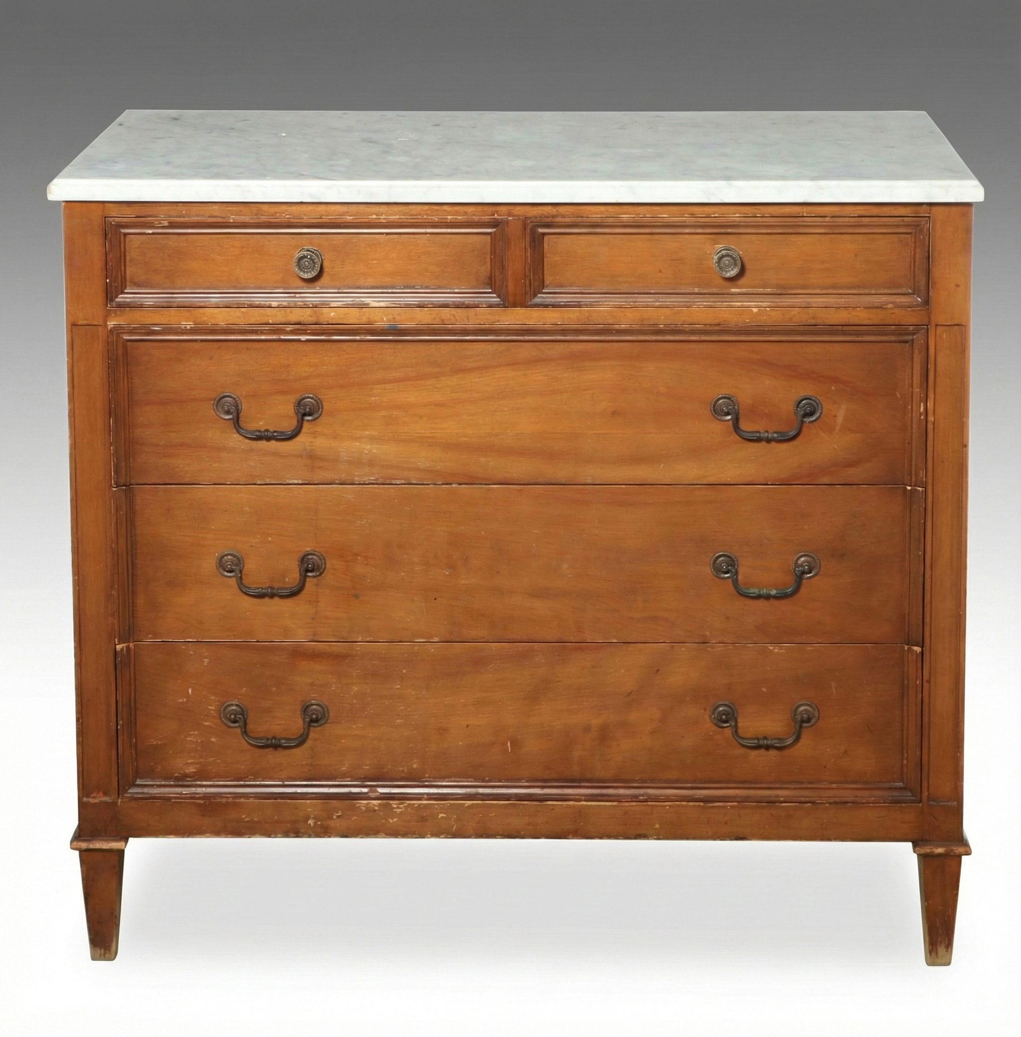 Directoire Style Chest of Drawers with Marble Top