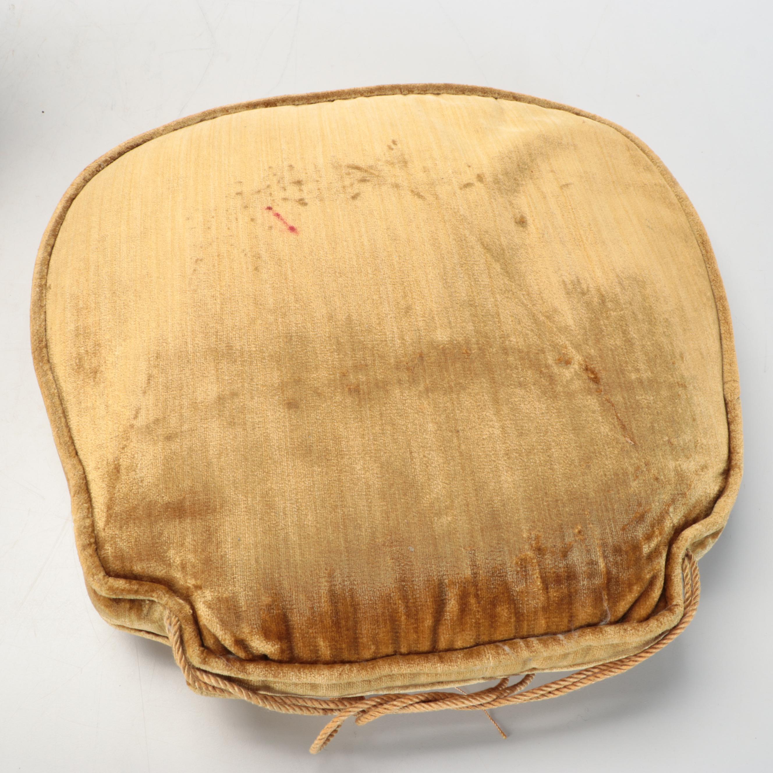 Needlepoint Pom-Pom Accented with Other Pillows and Seat Cushions