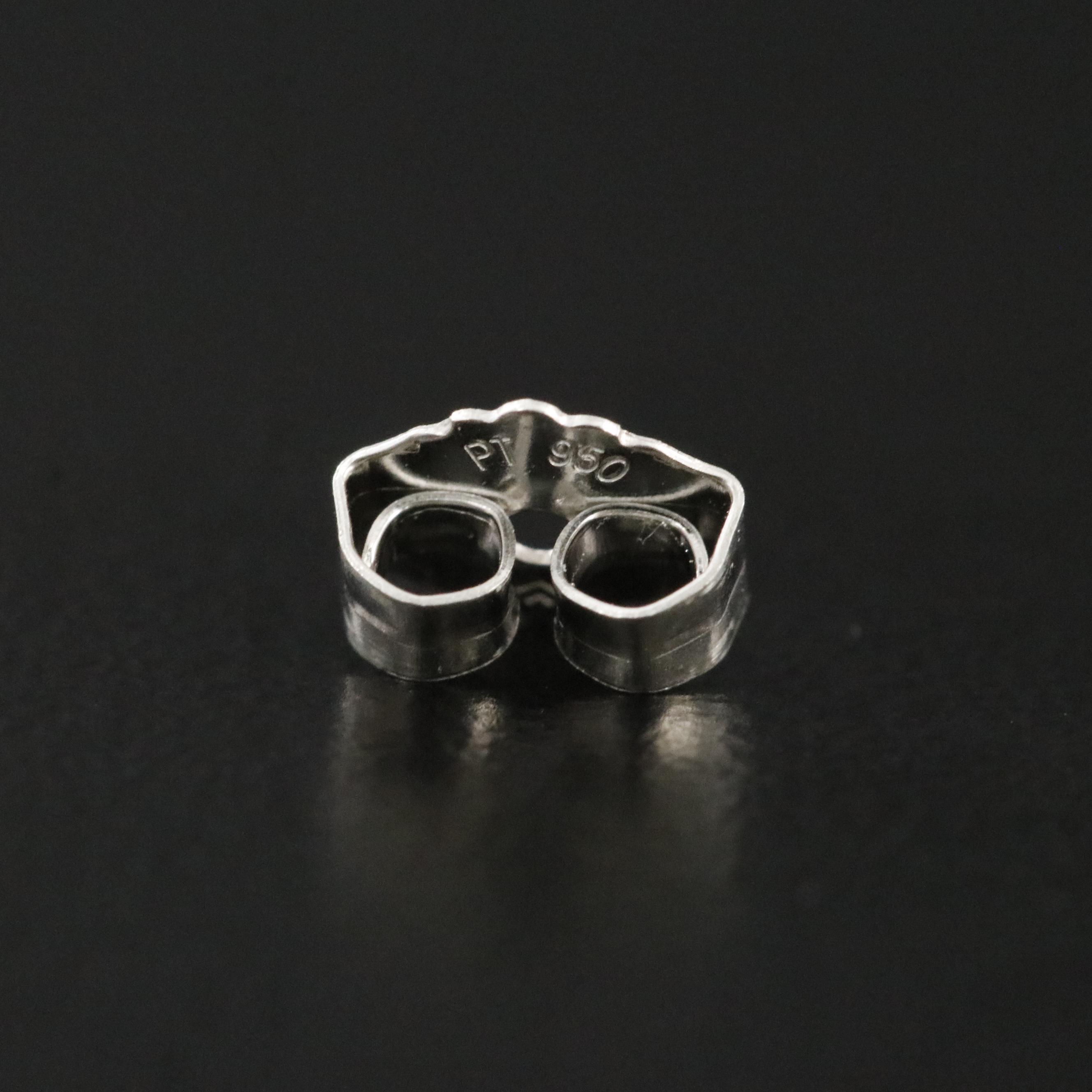 Platinum 1.90 CTW Diamond Stud Earrings with GIA Report and eReport