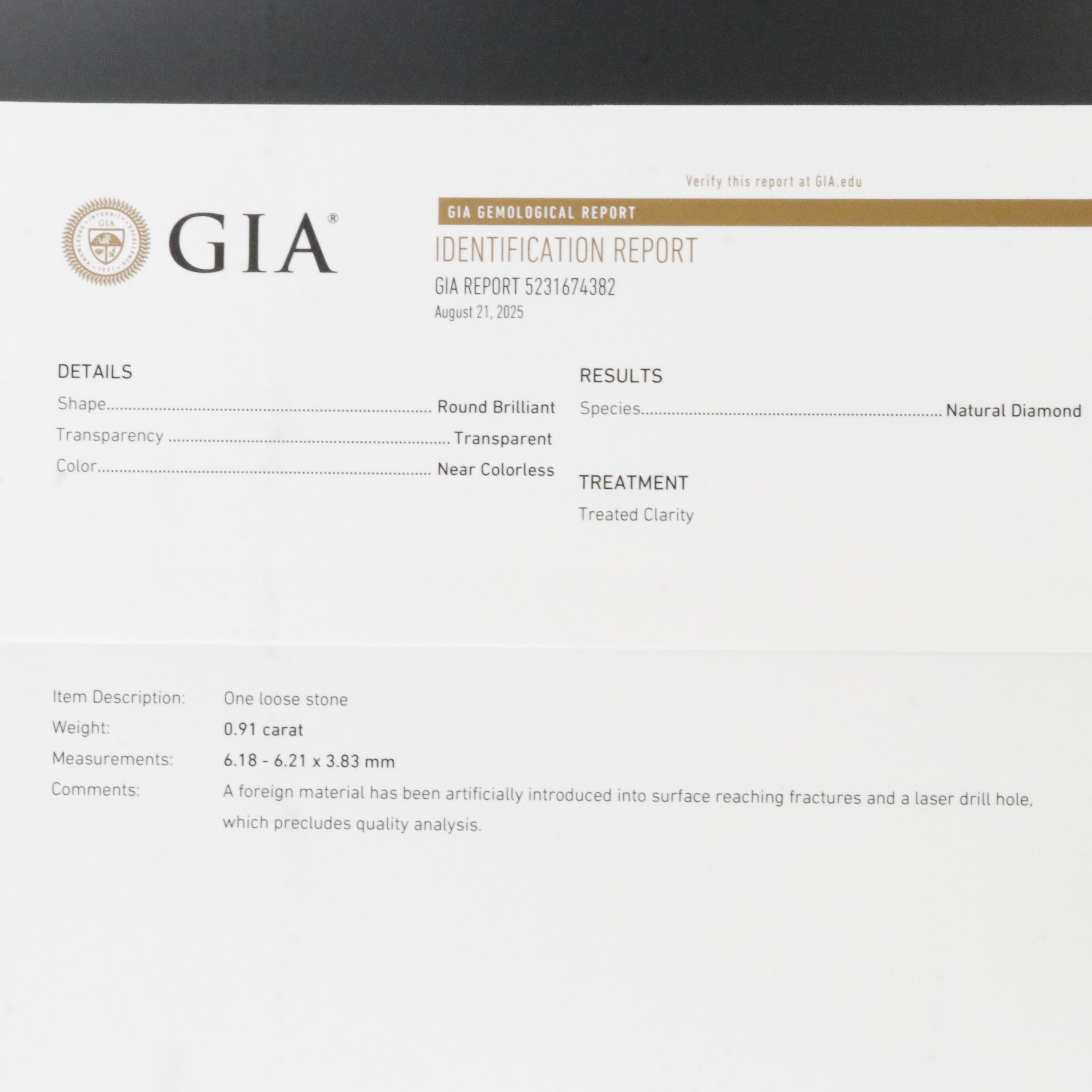 Platinum 1.90 CTW Diamond Stud Earrings with GIA Report and eReport