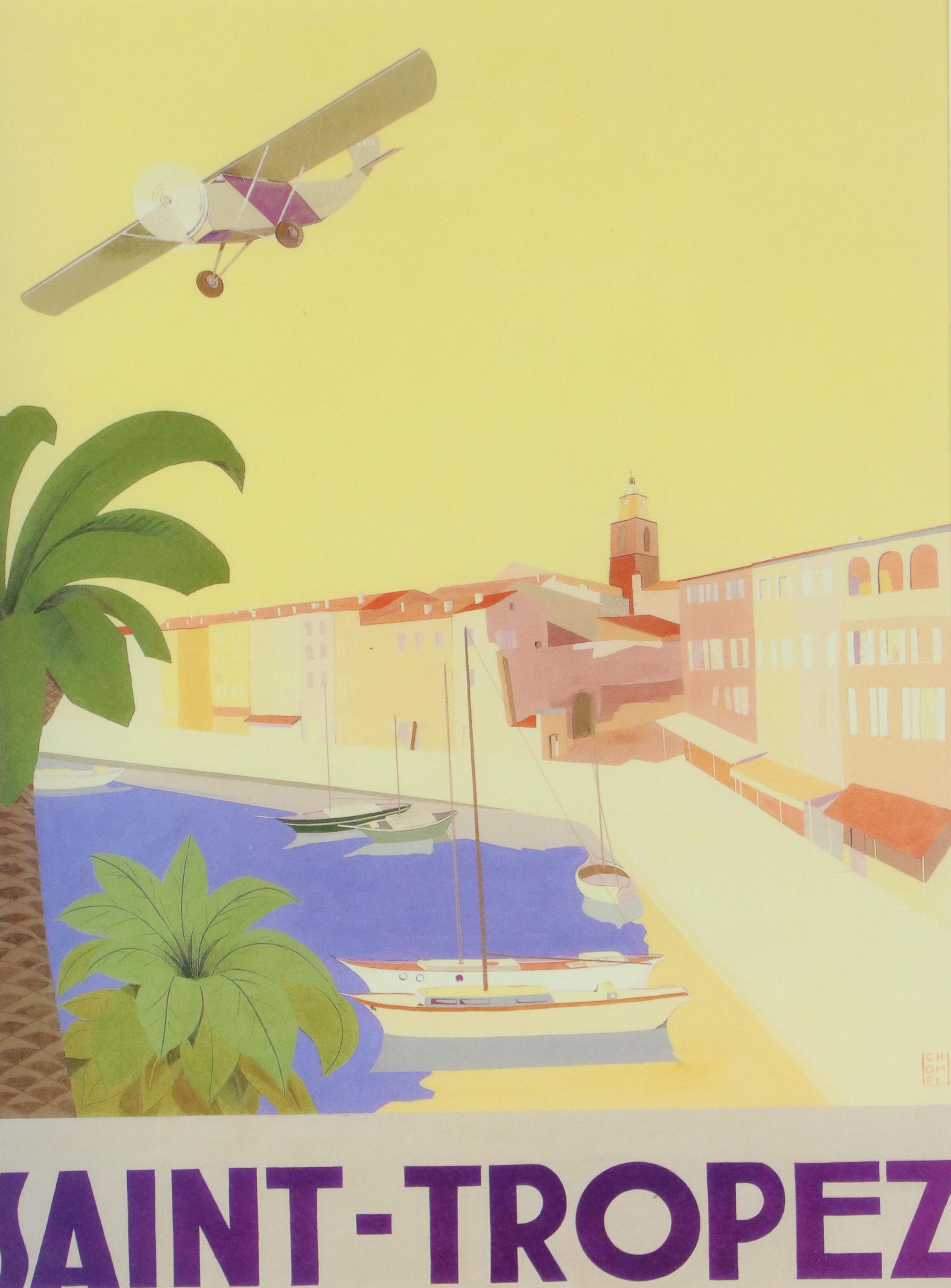 Digital Print Travel Poster "Saint-Tropez," Late 20th Century