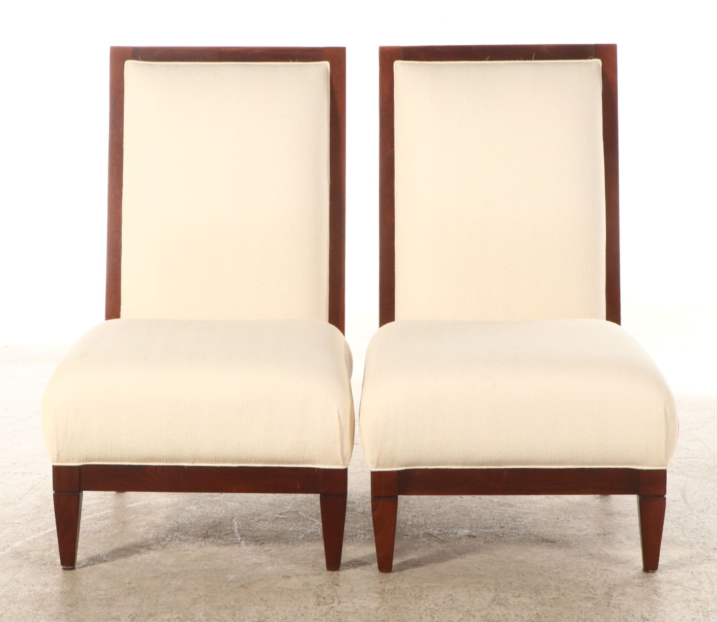 Pair of Swaim Modernist Slipper Chairs