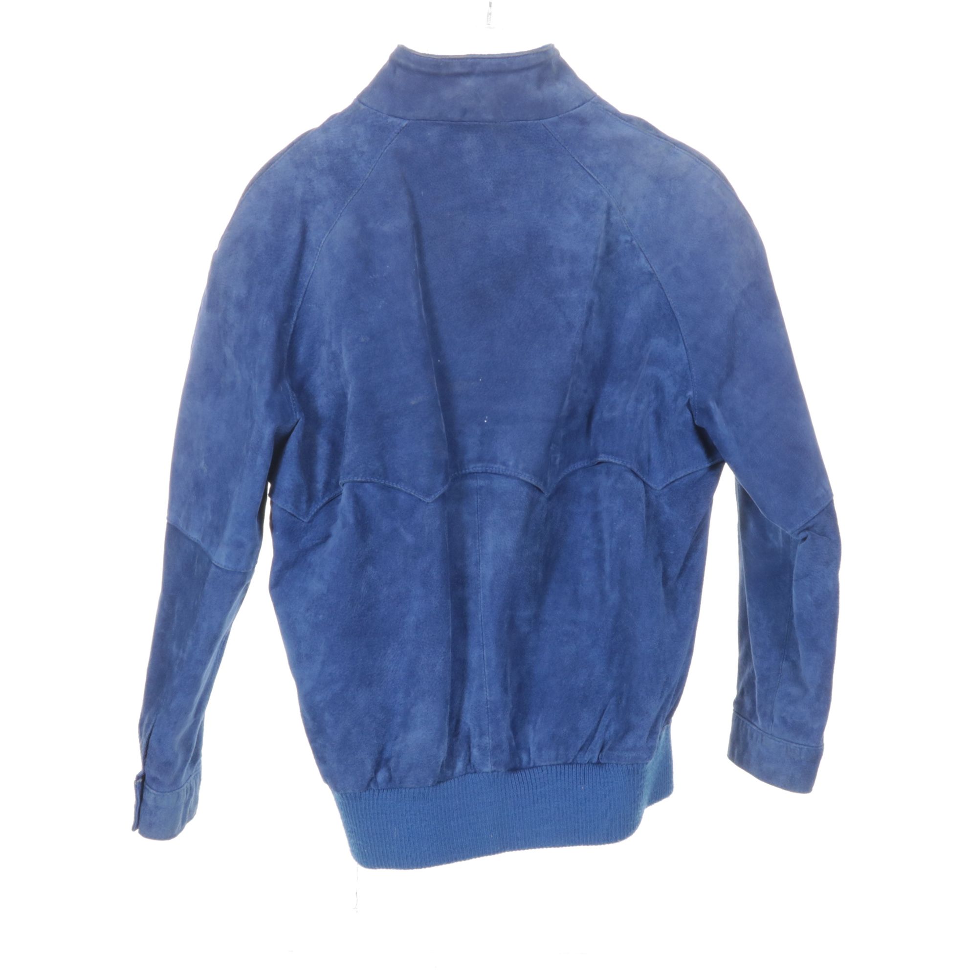 1980s Fox Run Blue and Teal Suede Bomber Jackets