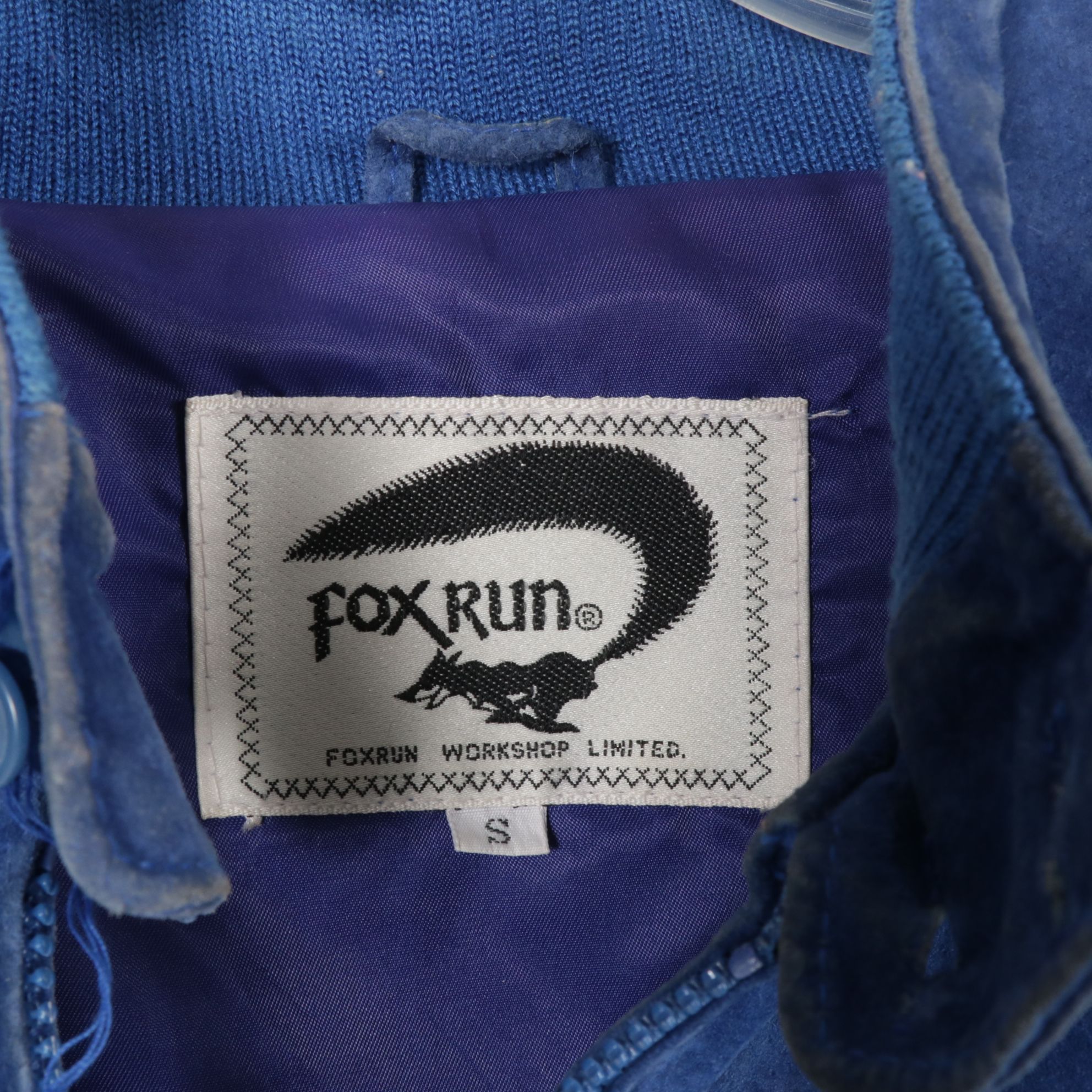1980s Fox Run Blue and Teal Suede Bomber Jackets