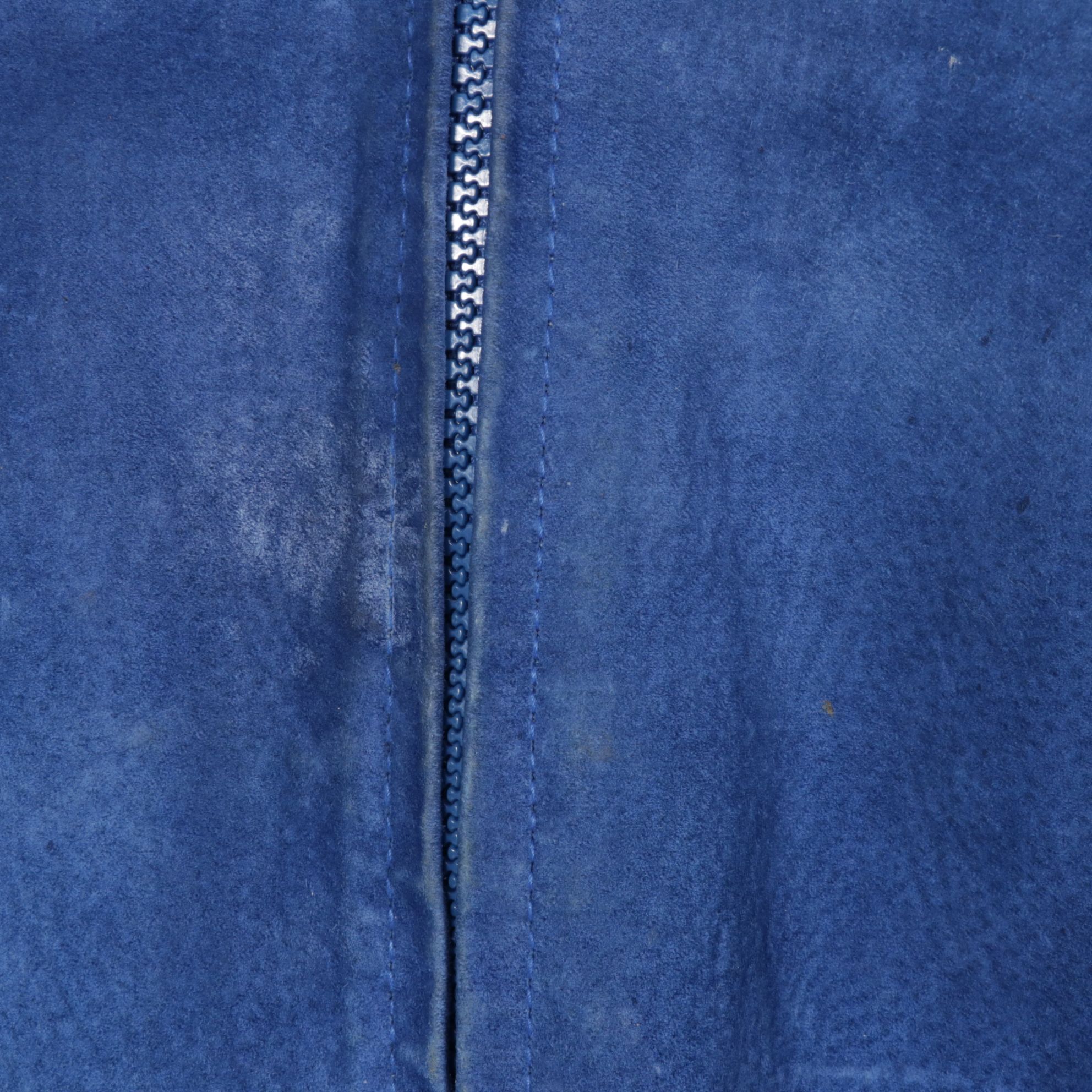 1980s Fox Run Blue and Teal Suede Bomber Jackets