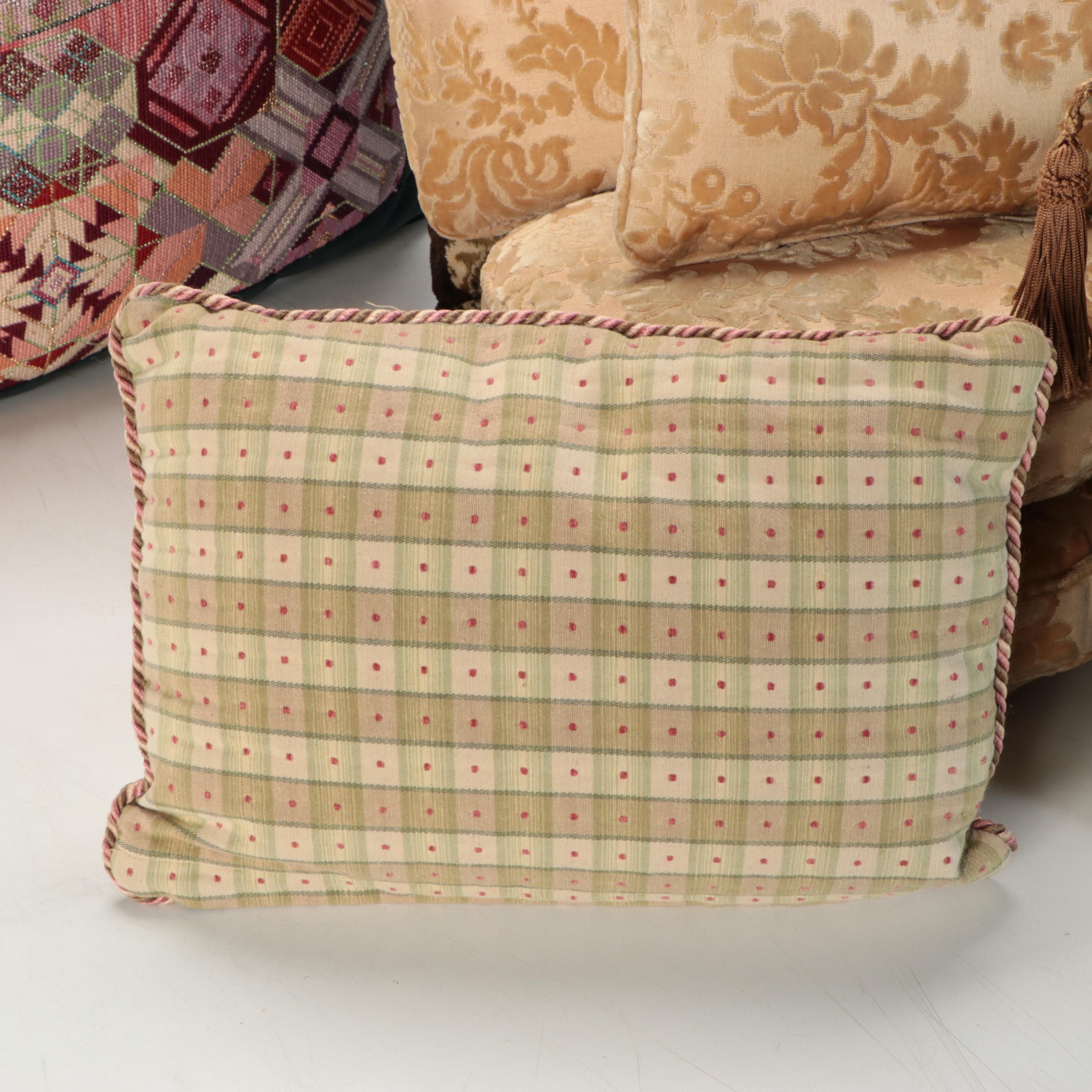 Cowrie Shell Pillow Cases with Assorted Accent Pillows