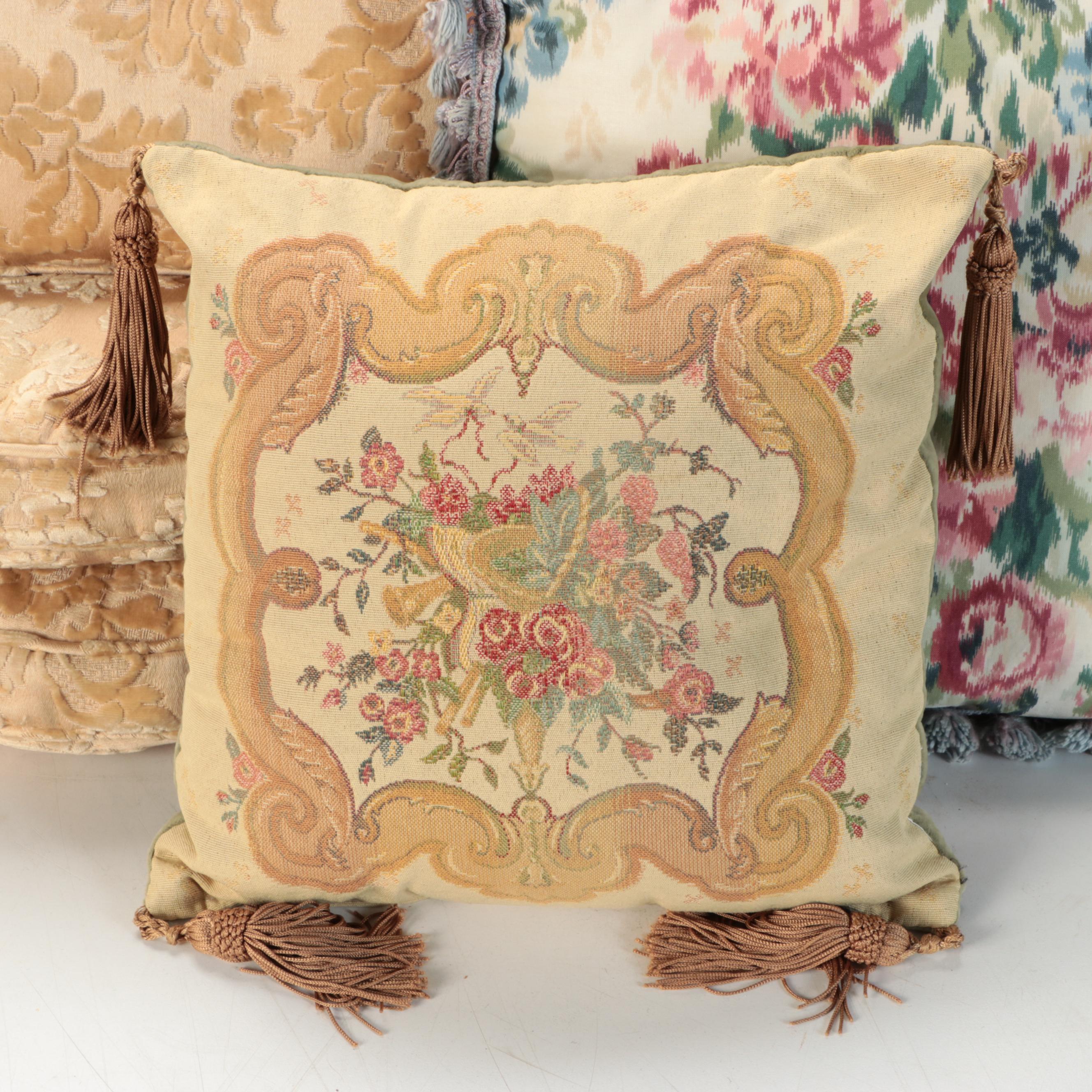 Cowrie Shell Pillow Cases with Assorted Accent Pillows