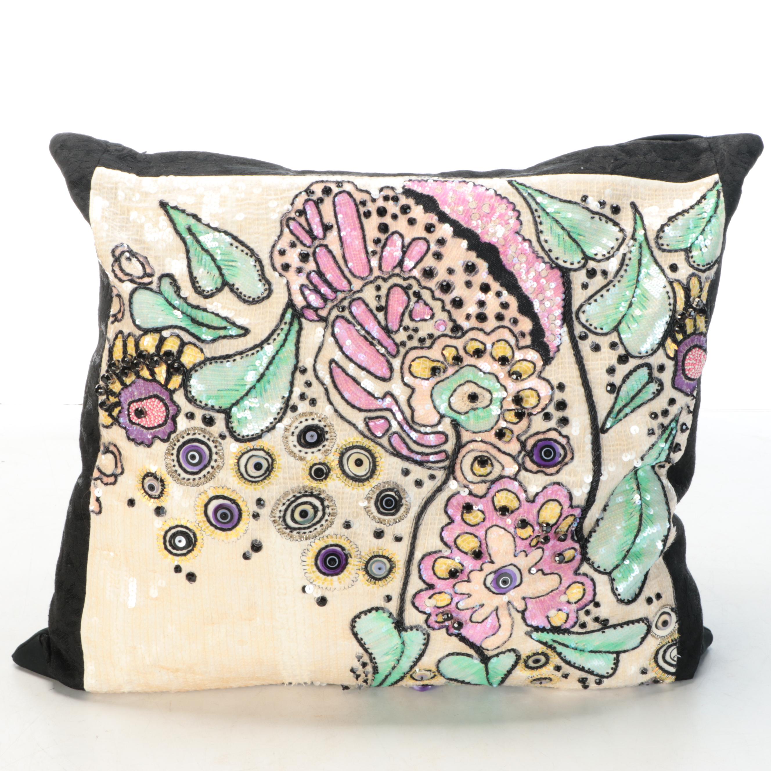 Cowrie Shell Pillow Cases with Assorted Accent Pillows