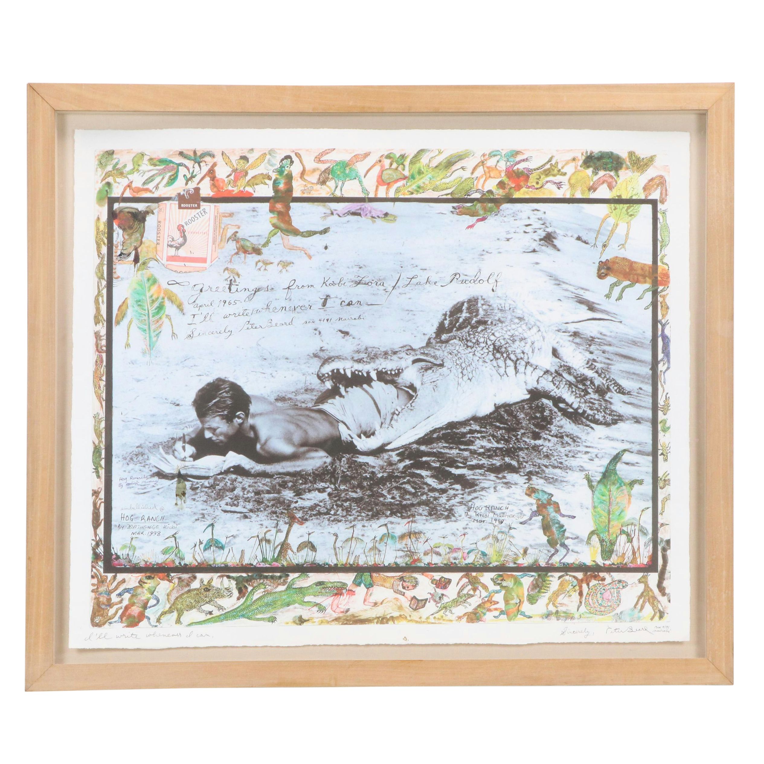 Peter Beard Giclée "I'll Write Whenever I Can," 1998–2001