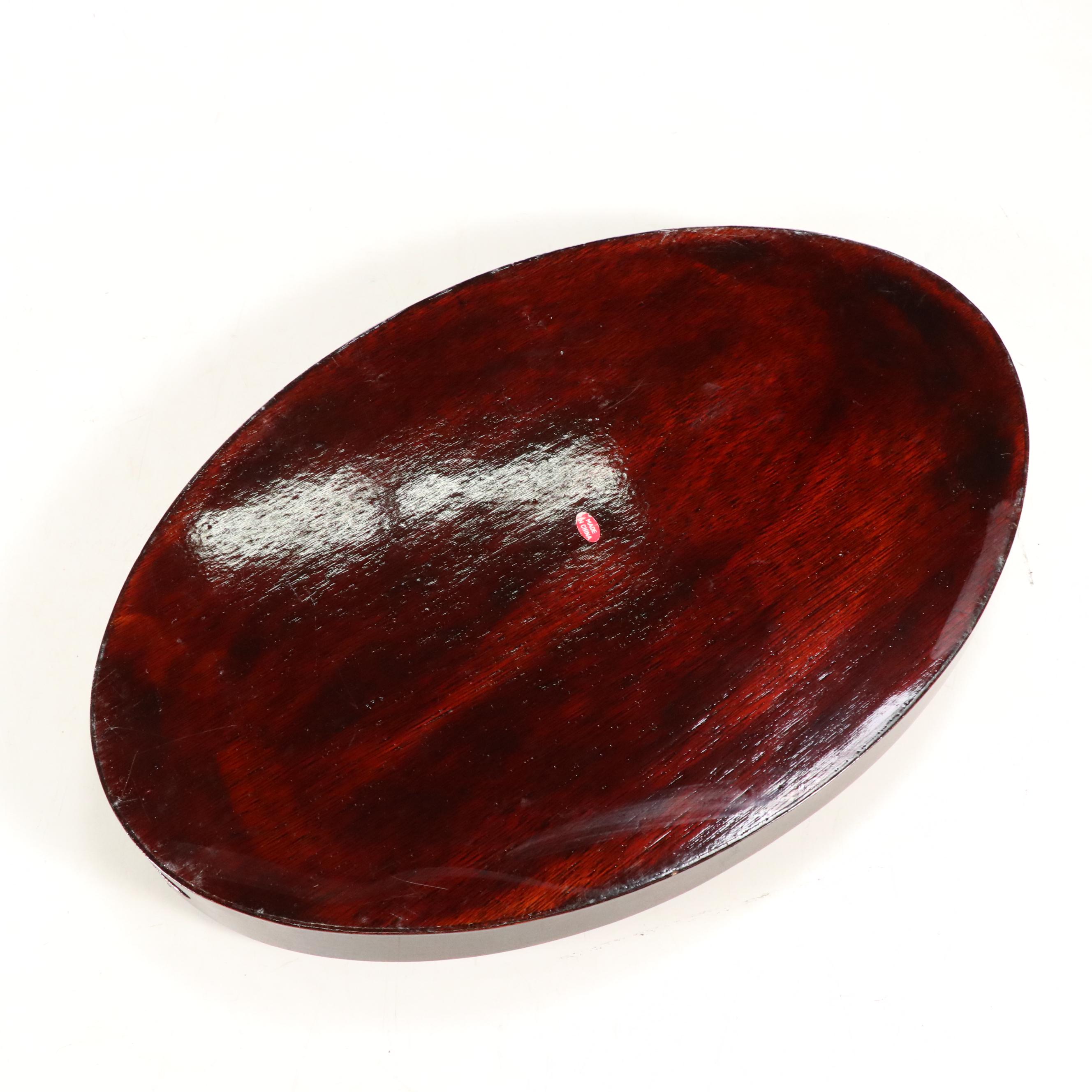 Florentine Toleware Tray with Hand-Painted Lacquerware and Wooden Serving Trays