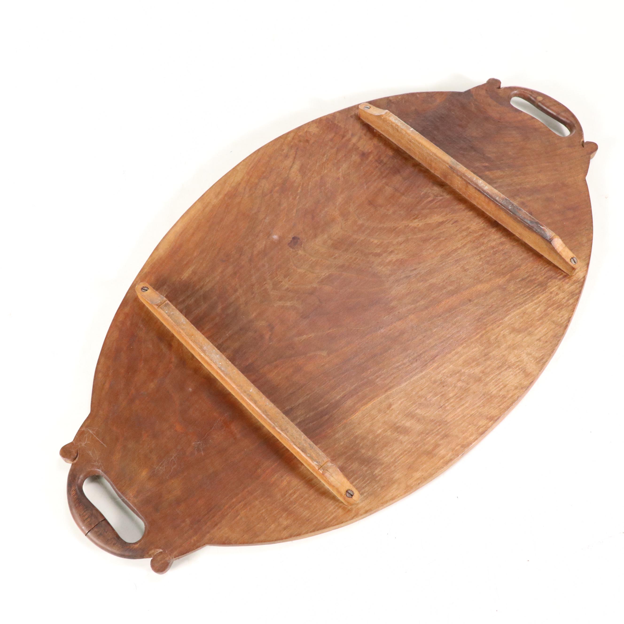 Florentine Toleware Tray with Hand-Painted Lacquerware and Wooden Serving Trays