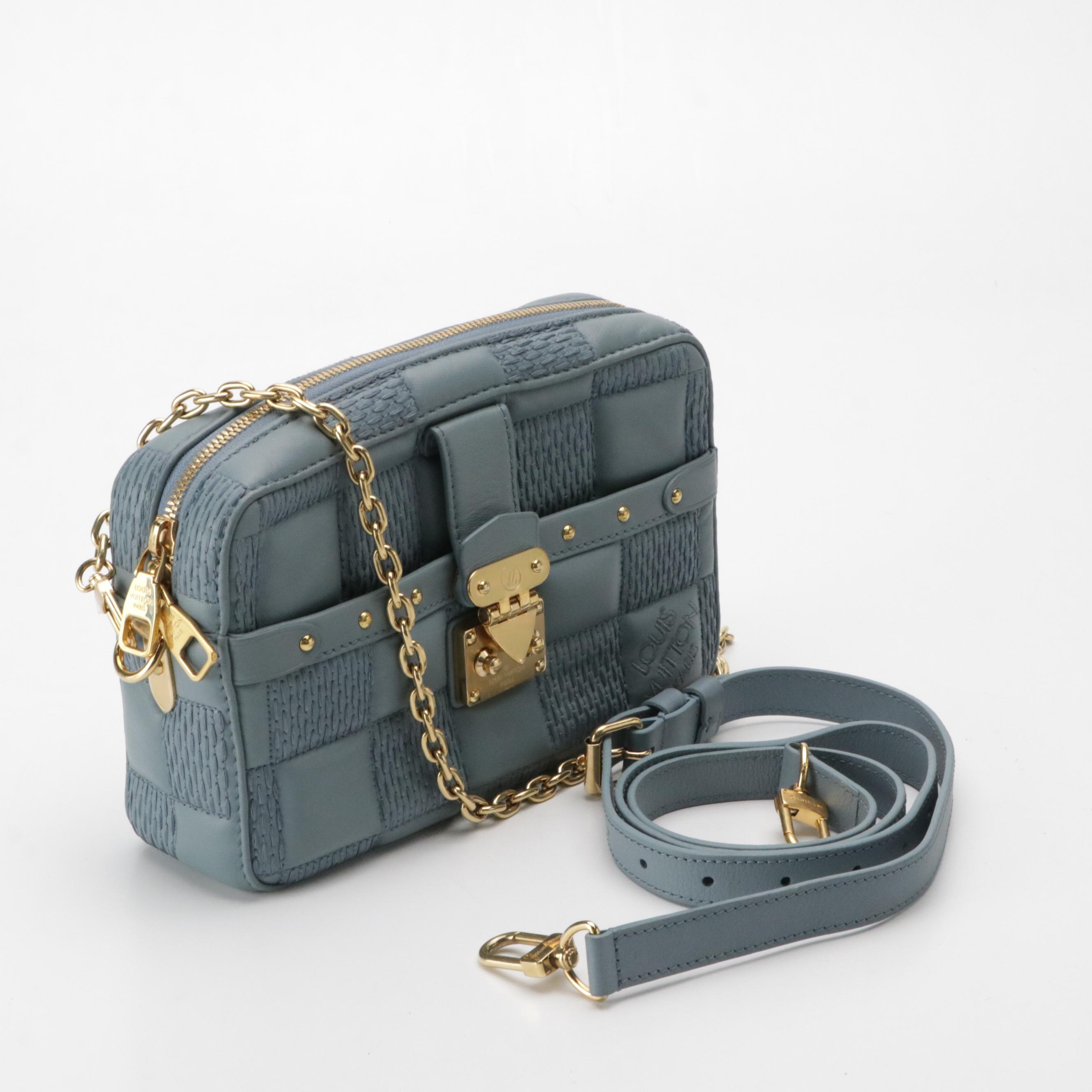 Louis Vuitton Glacier Quilted Damier Lambskin Troca PM Two-Way Shoulder Bag