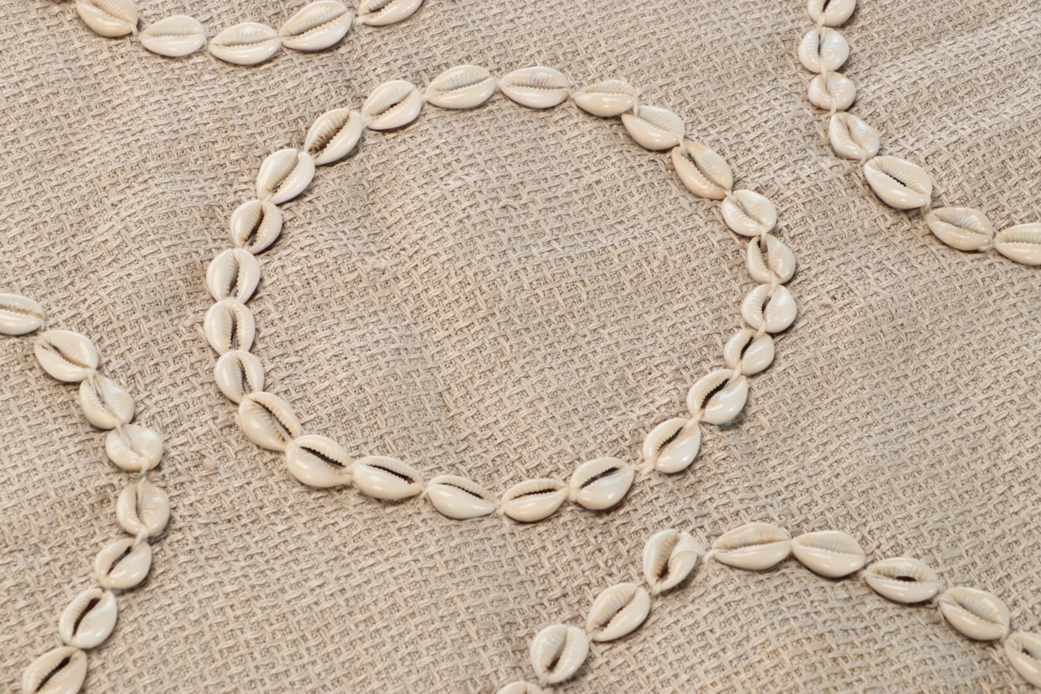 Cowrie Shell Pillow Cases with Assorted Accent Pillows