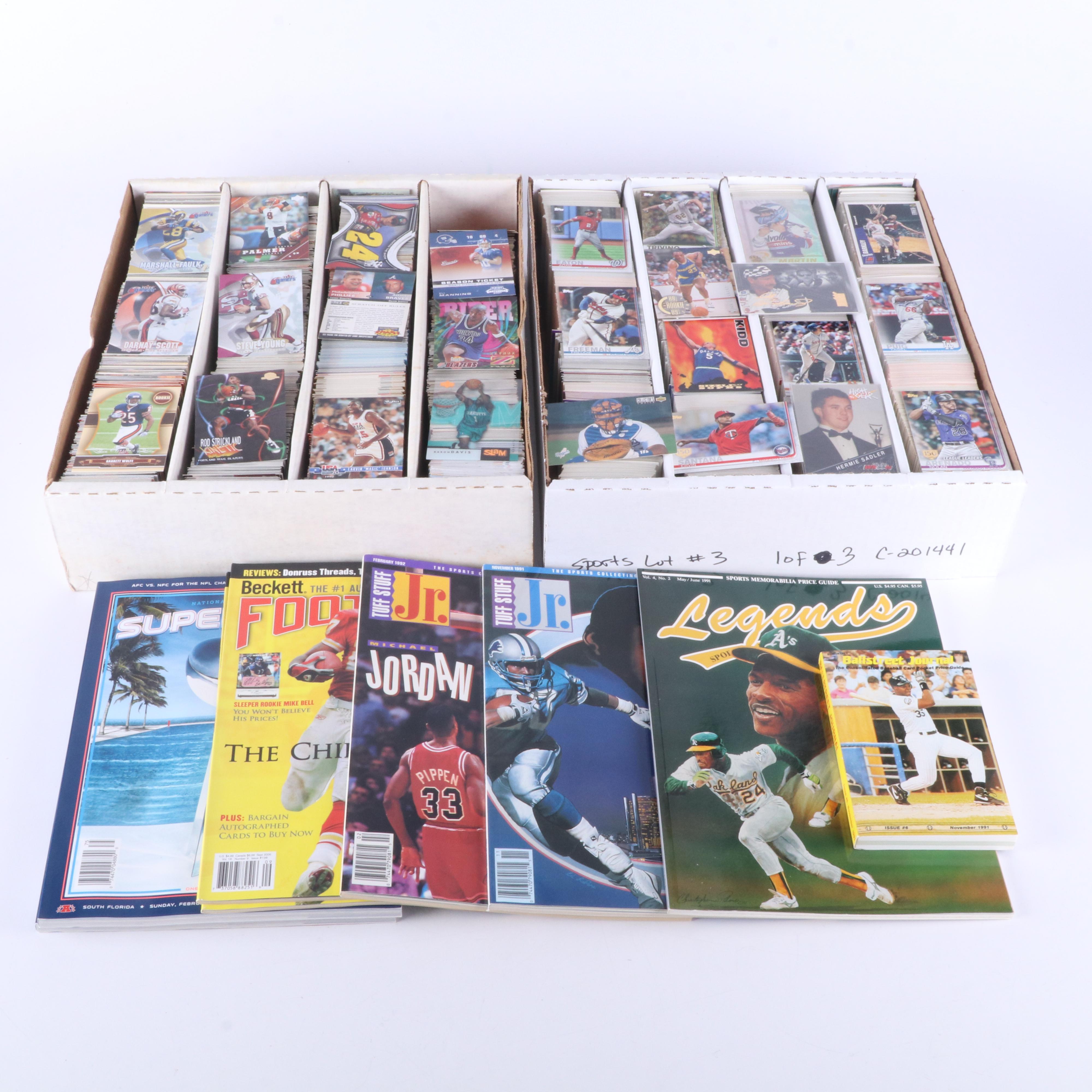 Approximately 6,000 Football and General Sports Cards, and Sports Publications