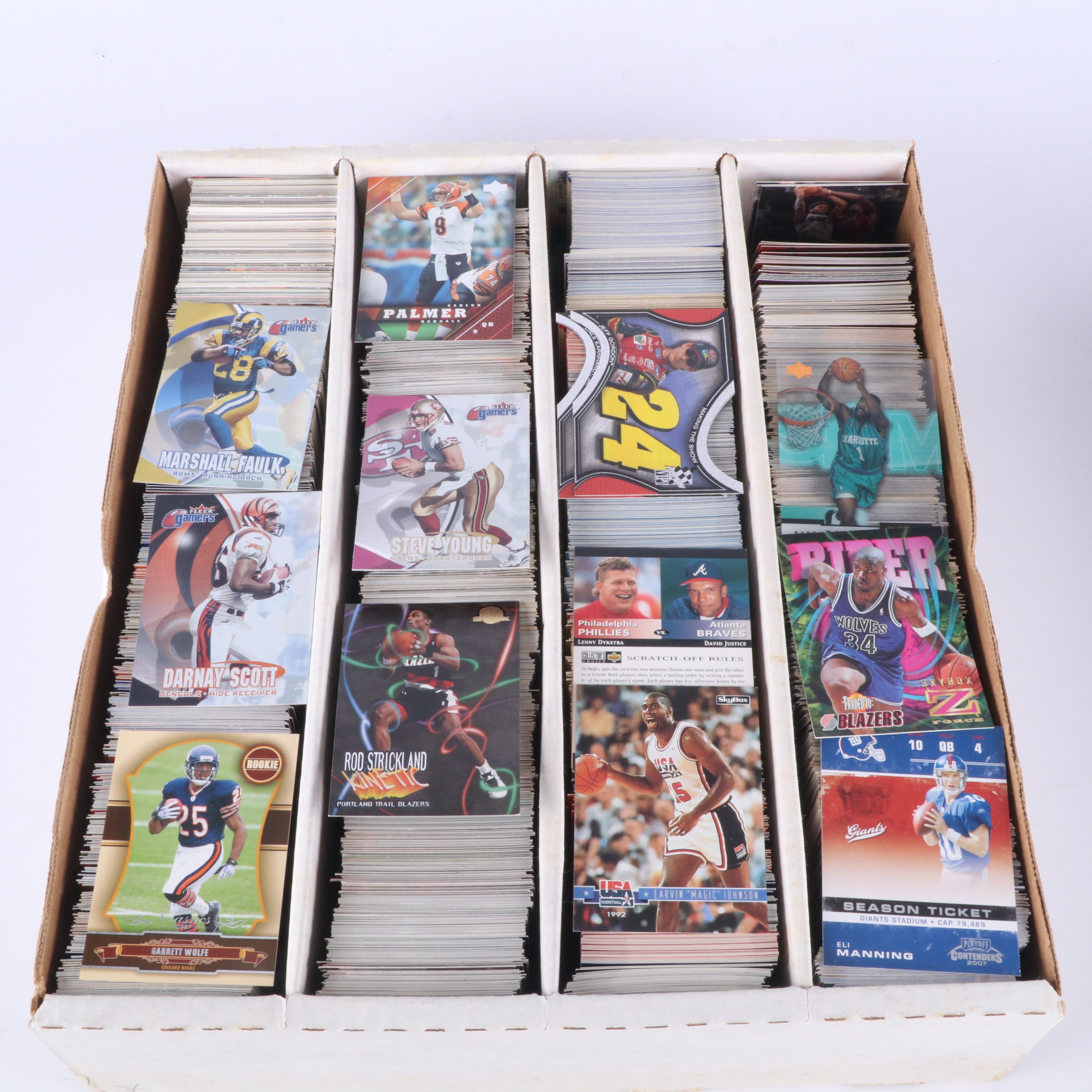 Approximately 6,000 Football and General Sports Cards, and Sports Publications