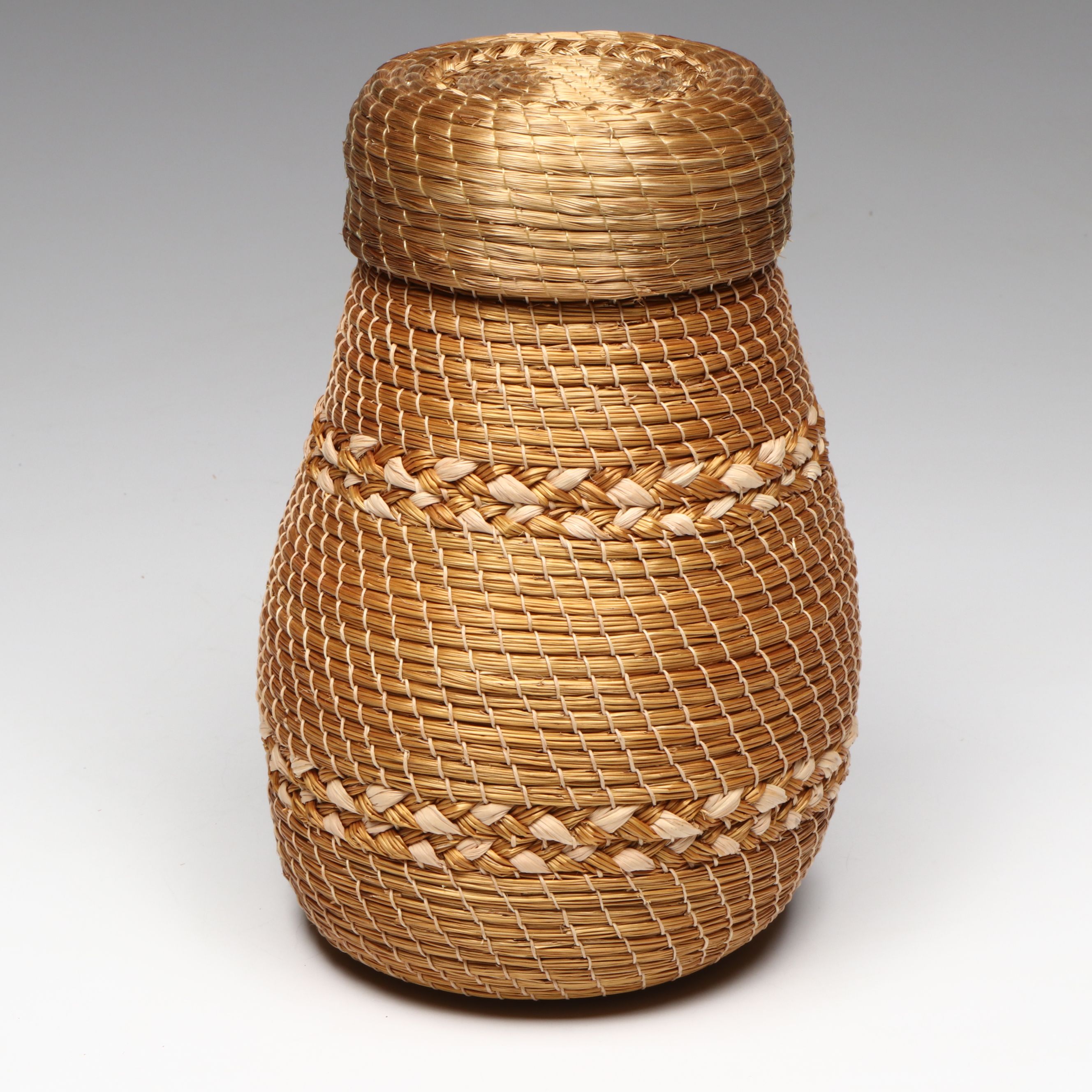 Brazilian Indigenous Handwoven Gold Baskets