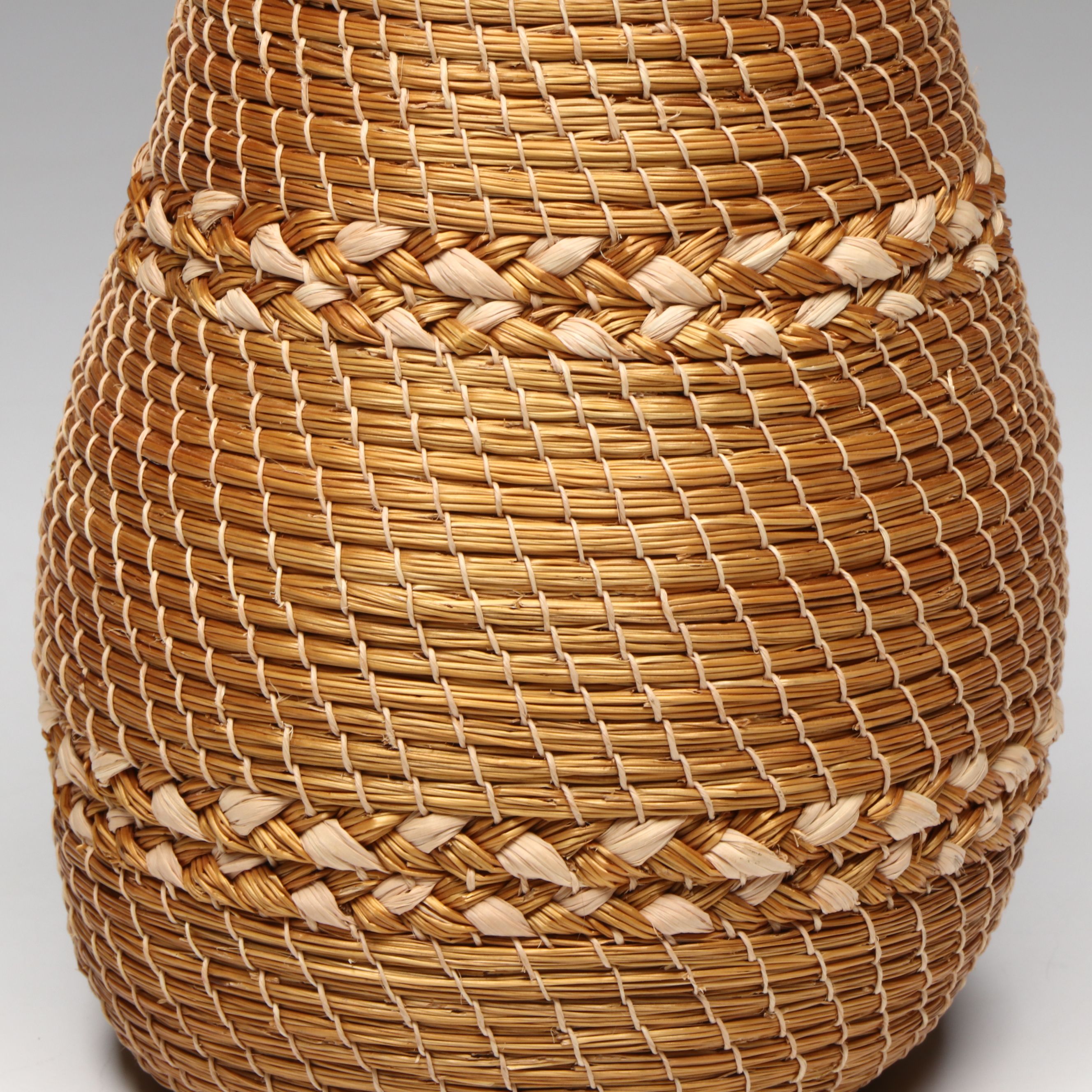 Brazilian Indigenous Handwoven Gold Baskets