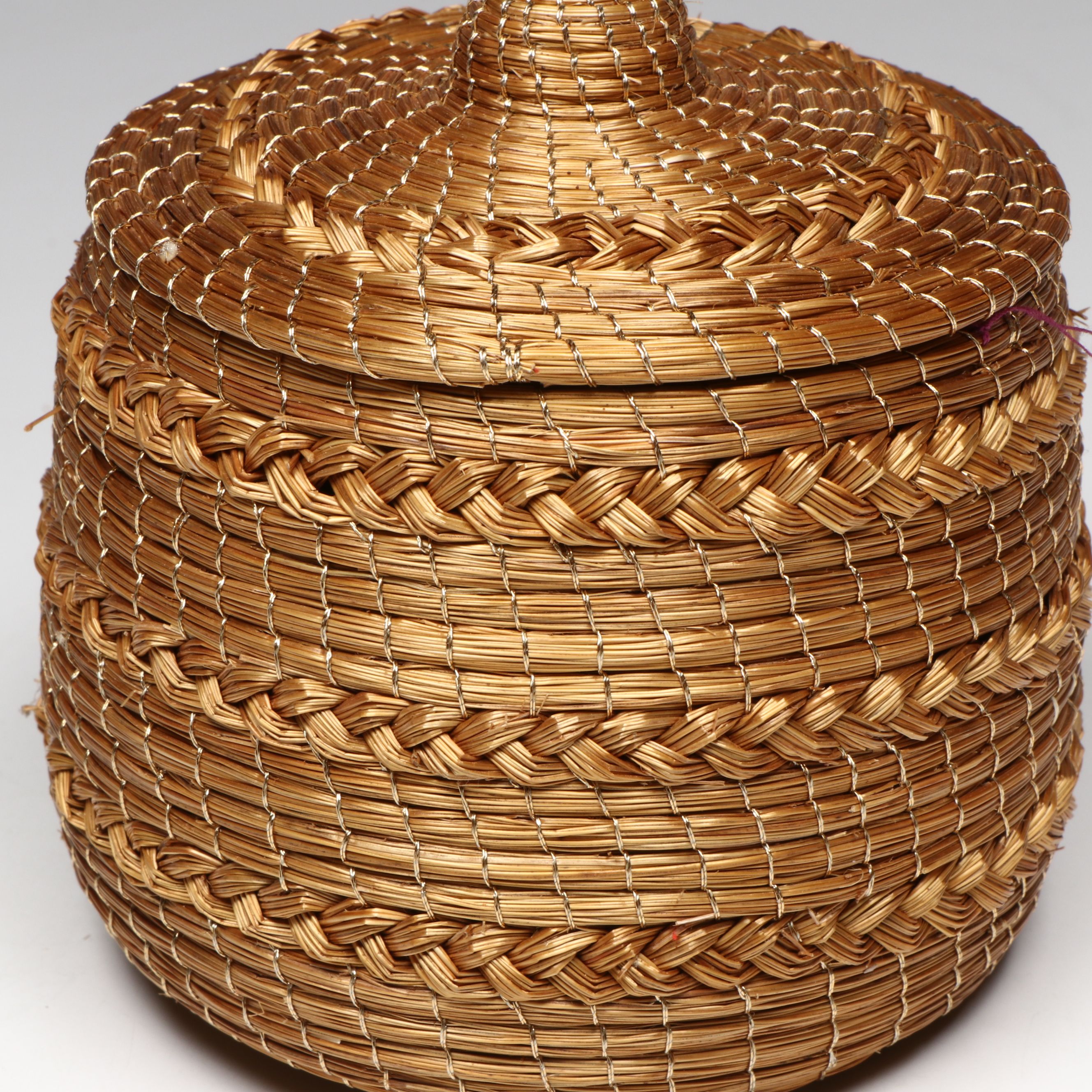 Brazilian Indigenous Handwoven Gold Baskets