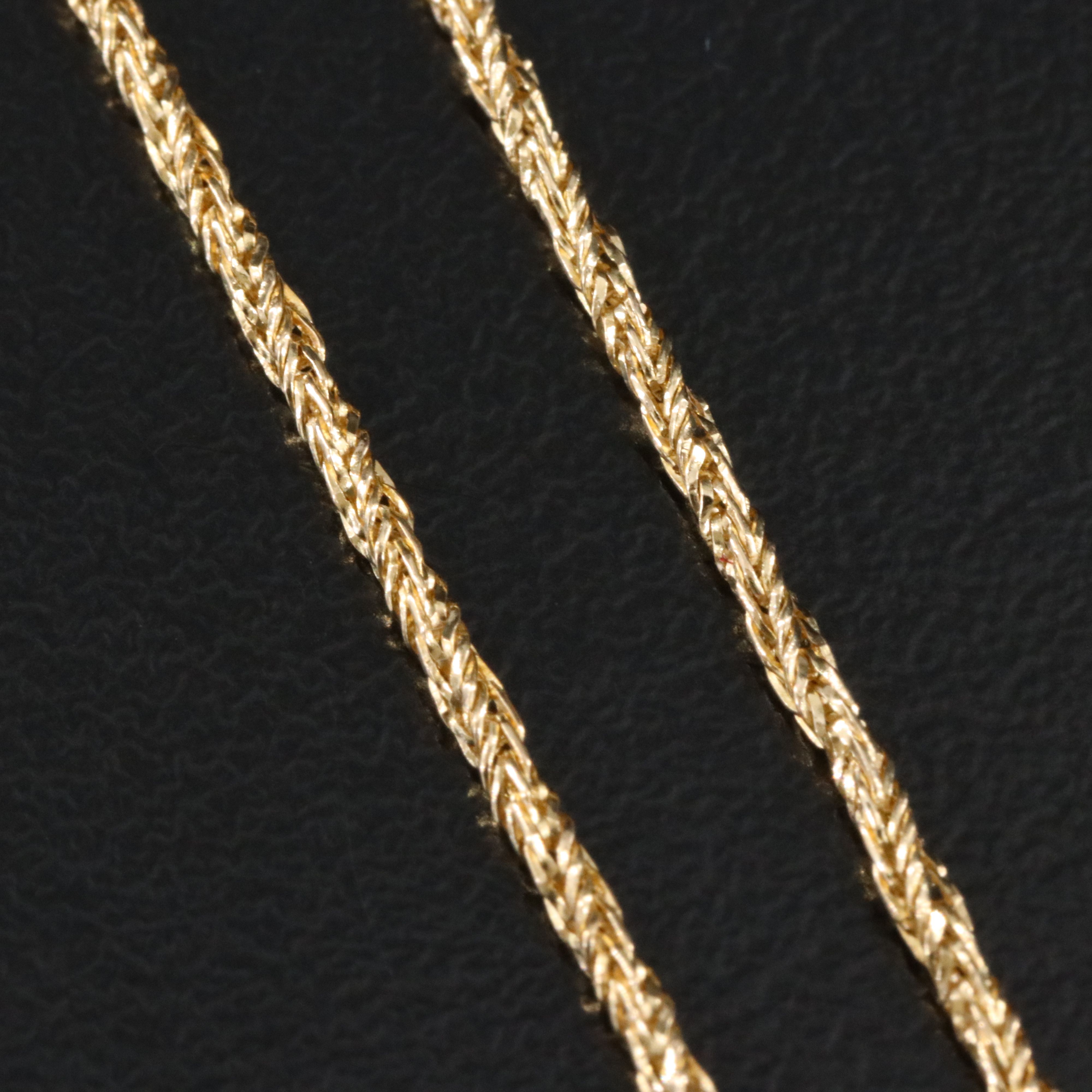 14K Foxtail Chain Necklace