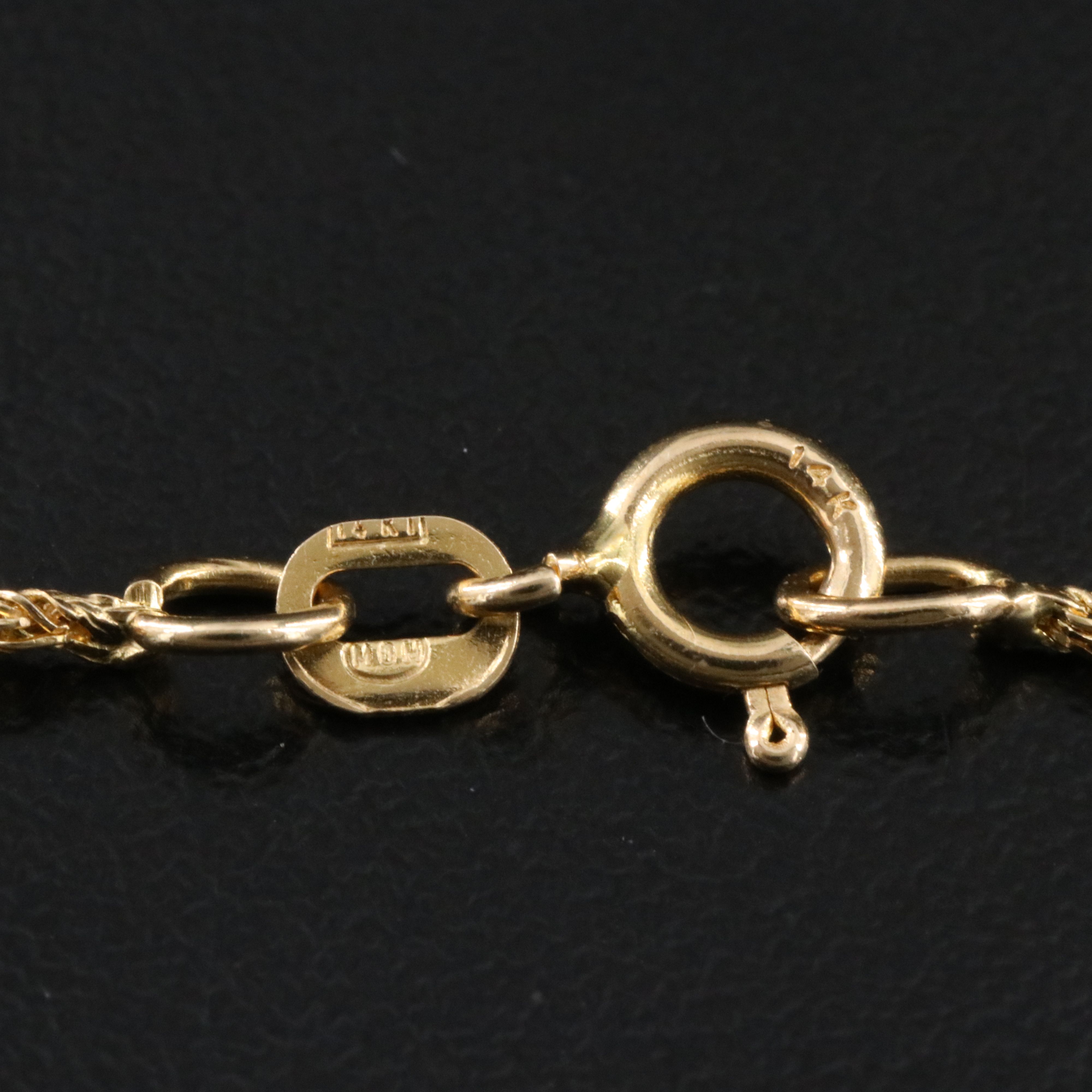 14K Foxtail Chain Necklace