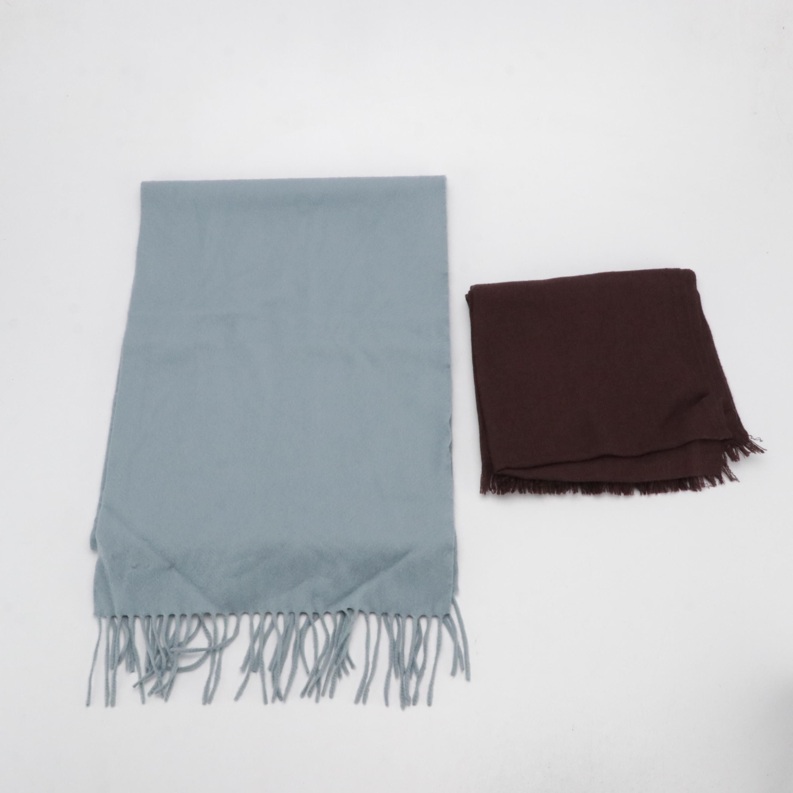 Manrico Cashmere-Silk Blend Fringed Scarf and Colombo Cashmere Scarf
