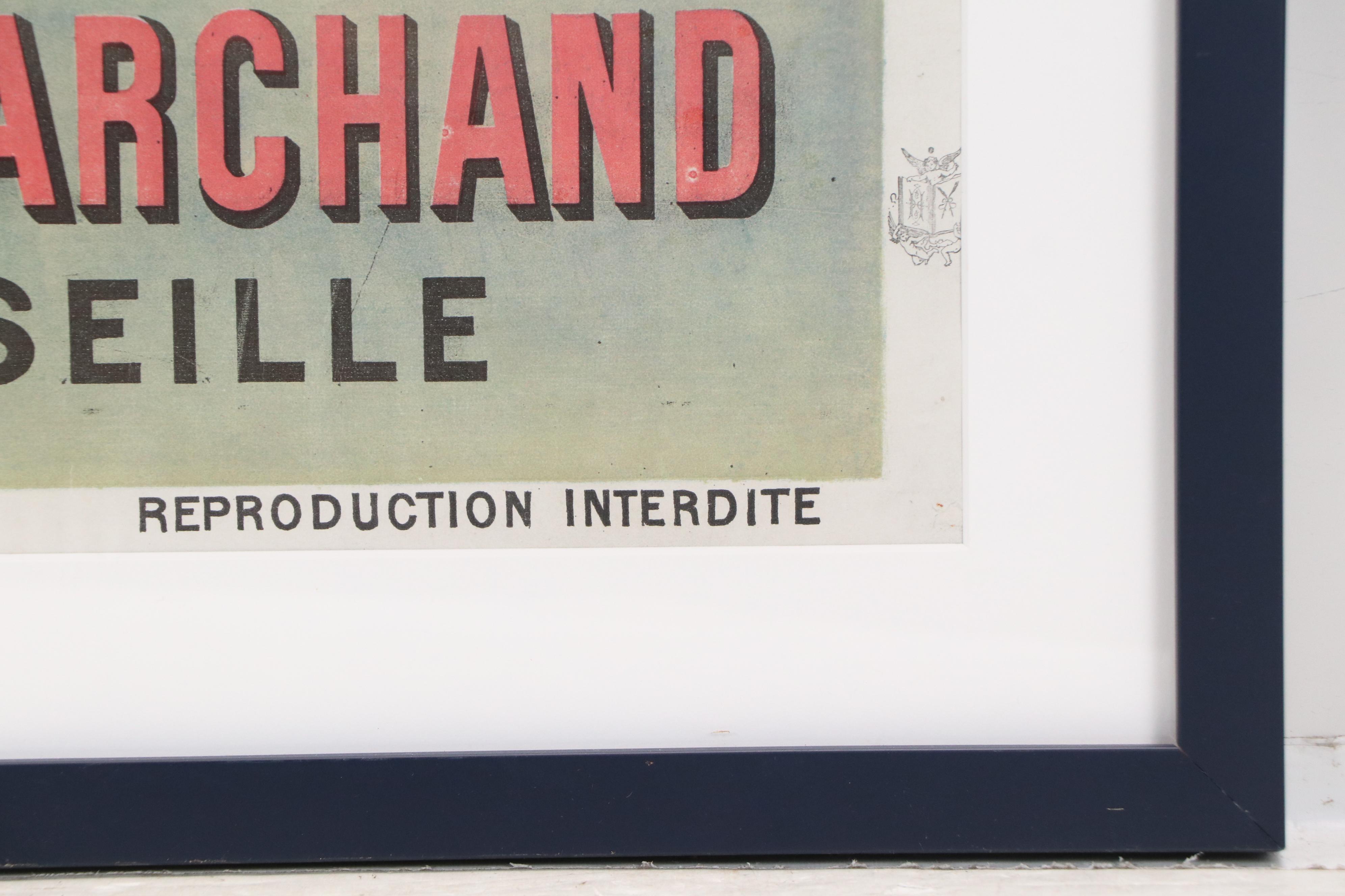 PLM Railways Chromolithograph Travel Poster "Port Marchand: Marseille"