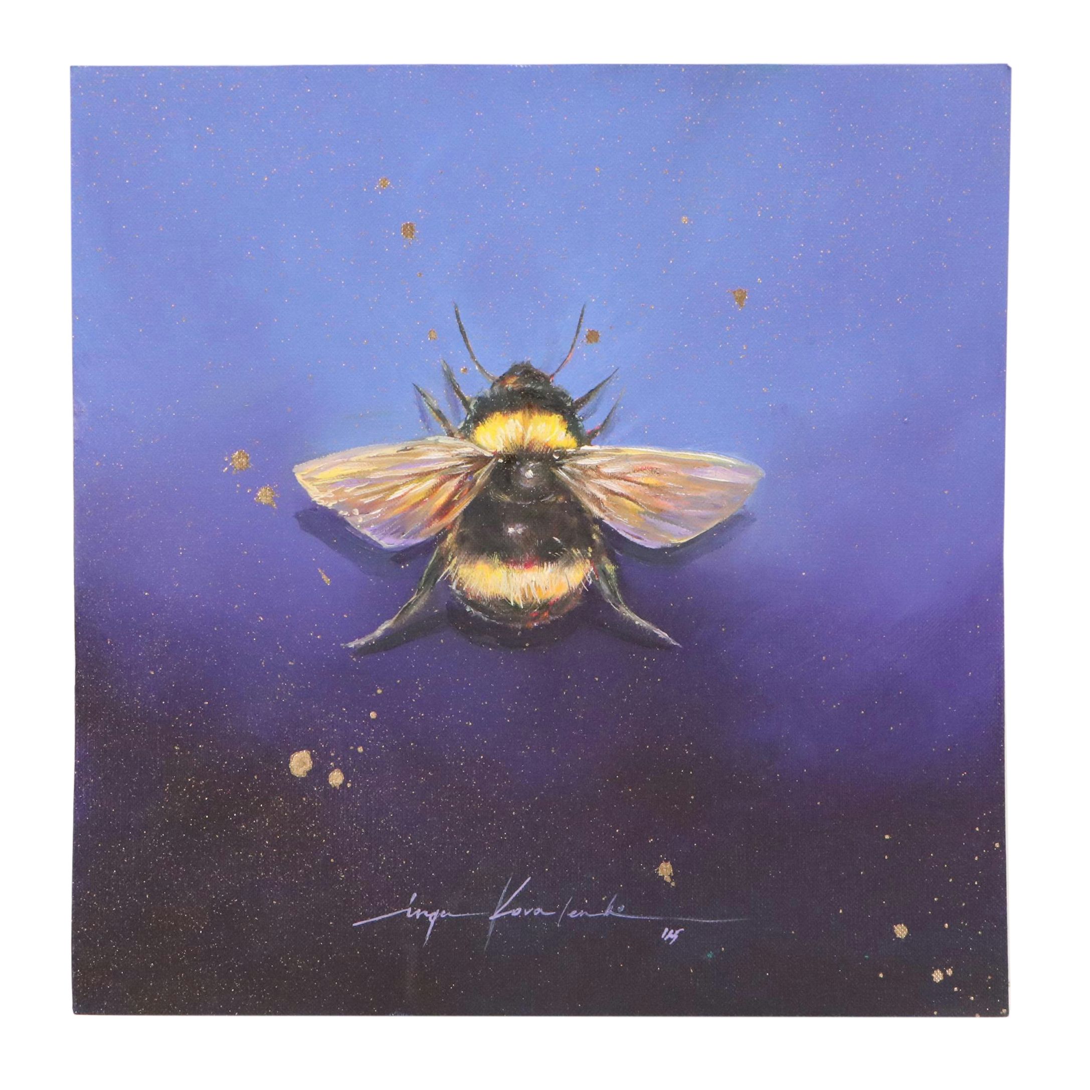 Inga Kovalenko Oil Painting of Bee, 2025