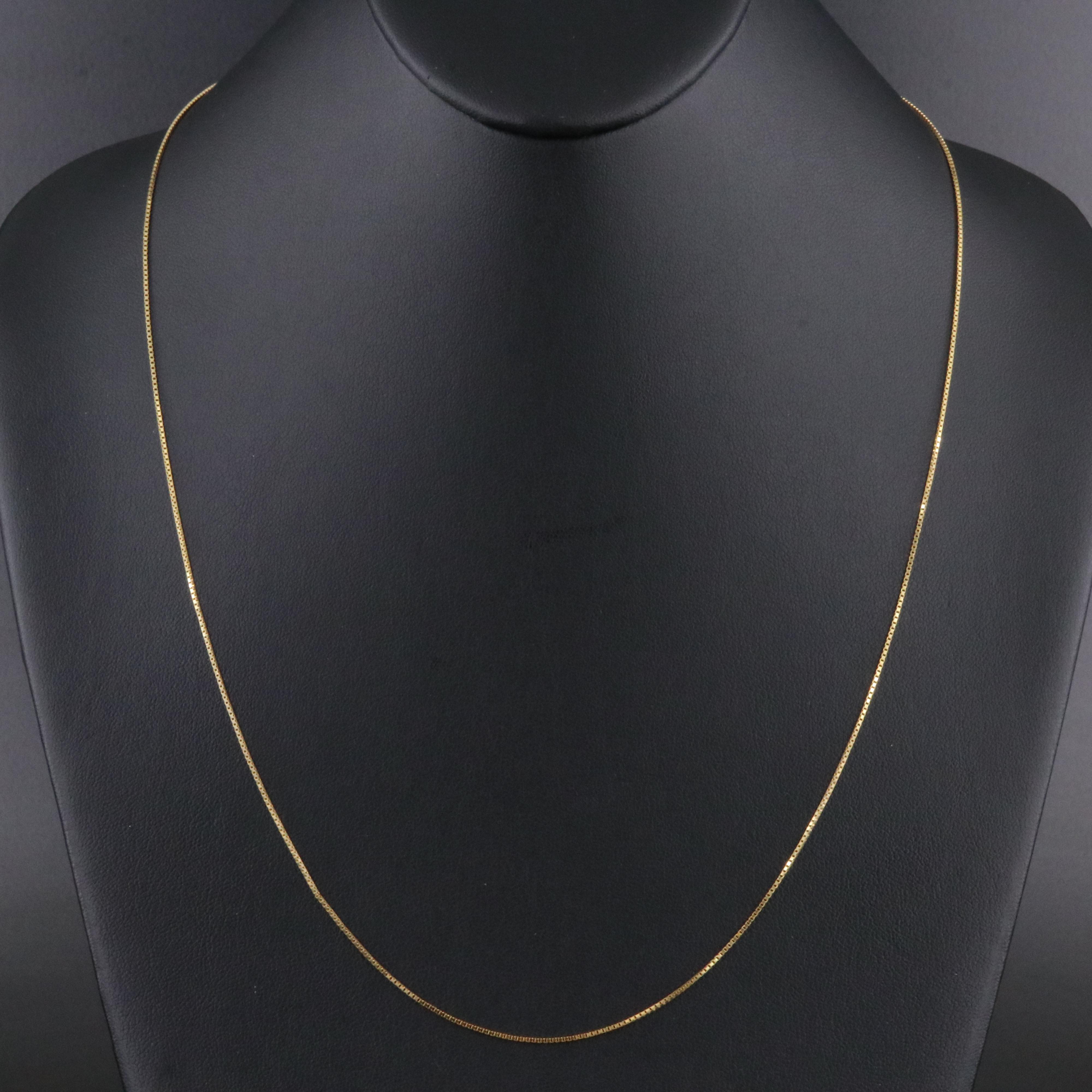 14K Box Chain Necklace Necklace