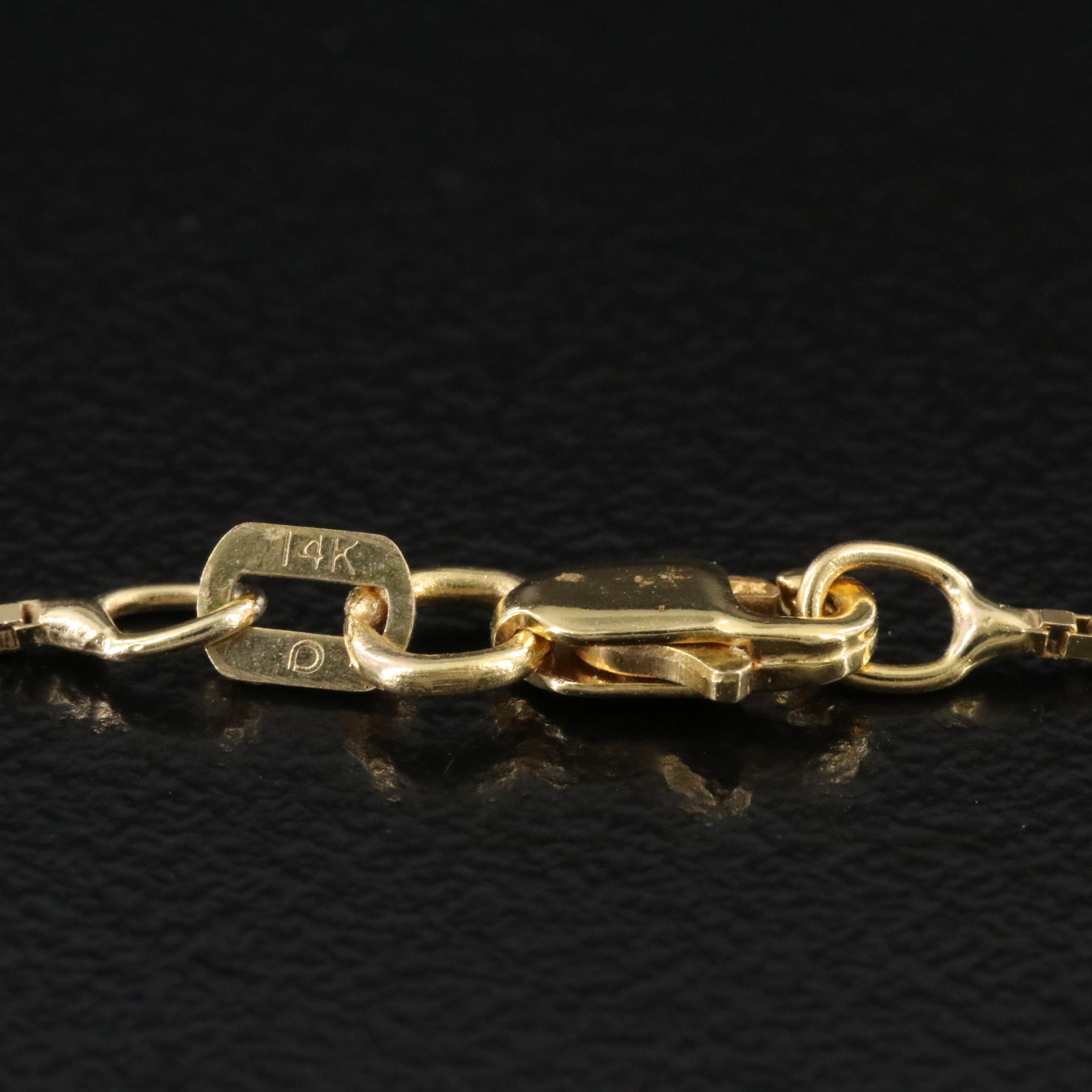 14K Box Chain Necklace Necklace