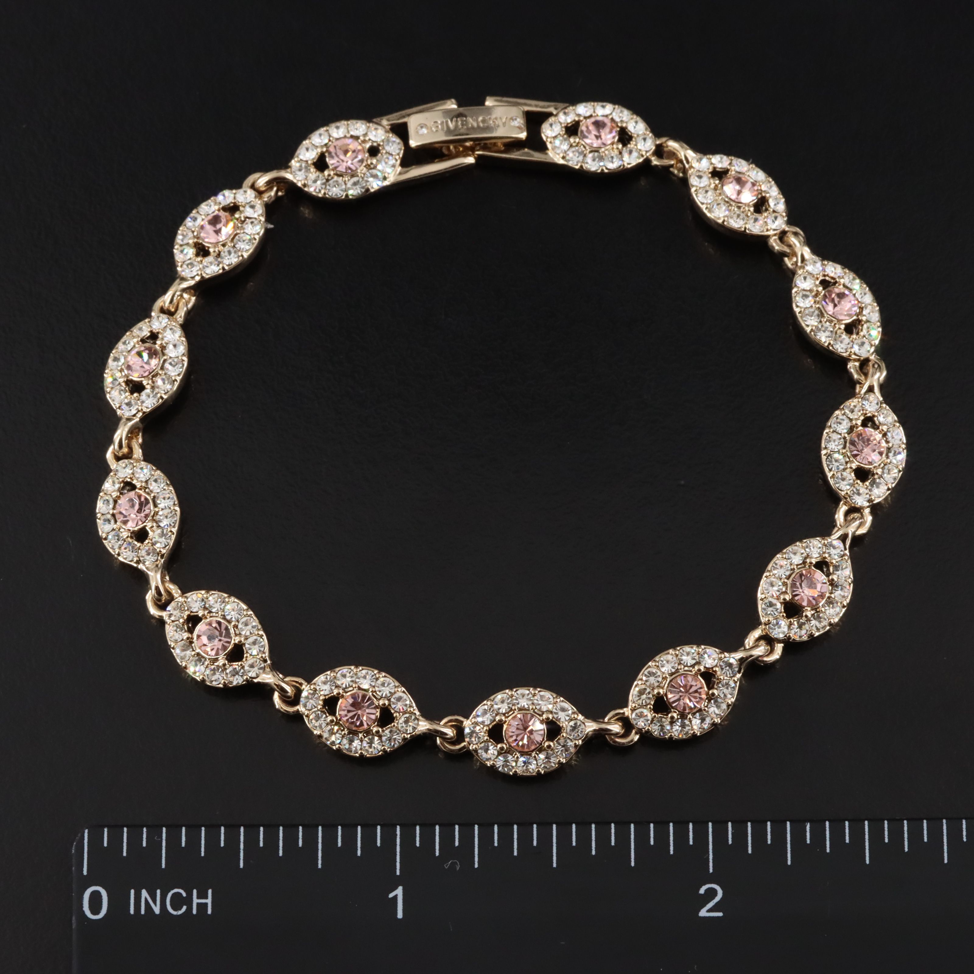 Givenchy Crystal Flex Bracelet and Stud Earrings