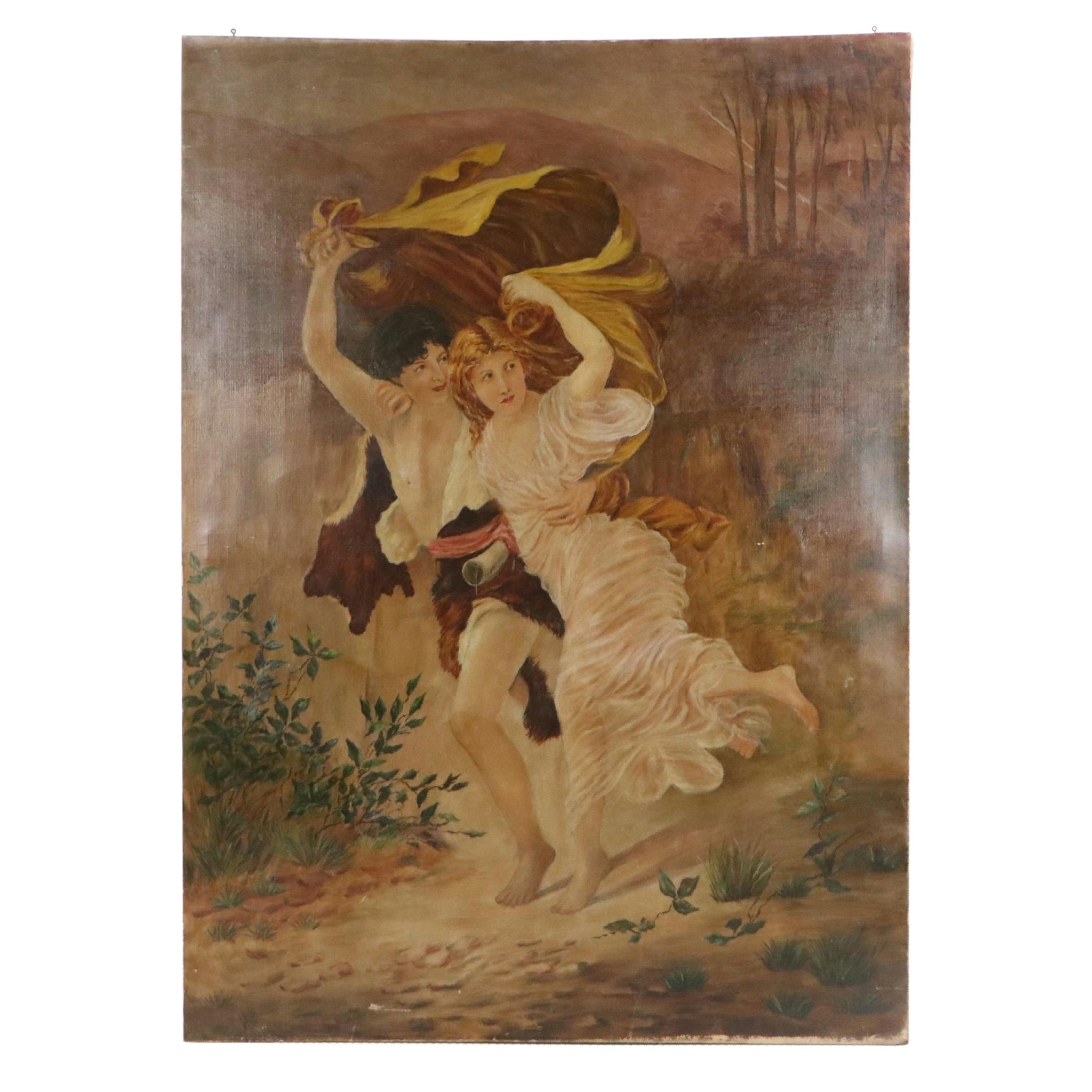 Copy Oil Painting After Pierre-Auguste Cot "The Storm"