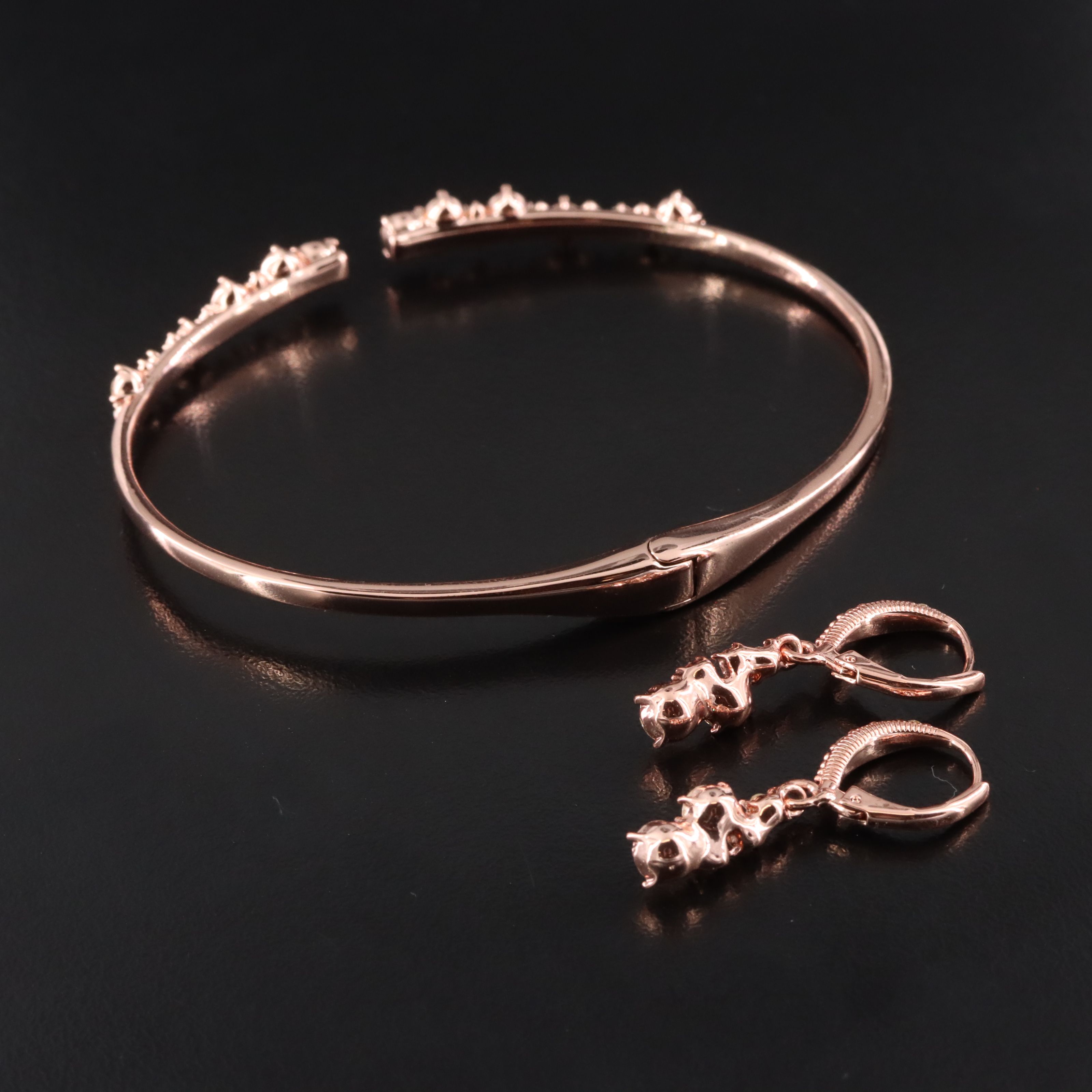 Givenchy Rhinestone Bracelet and Earrings