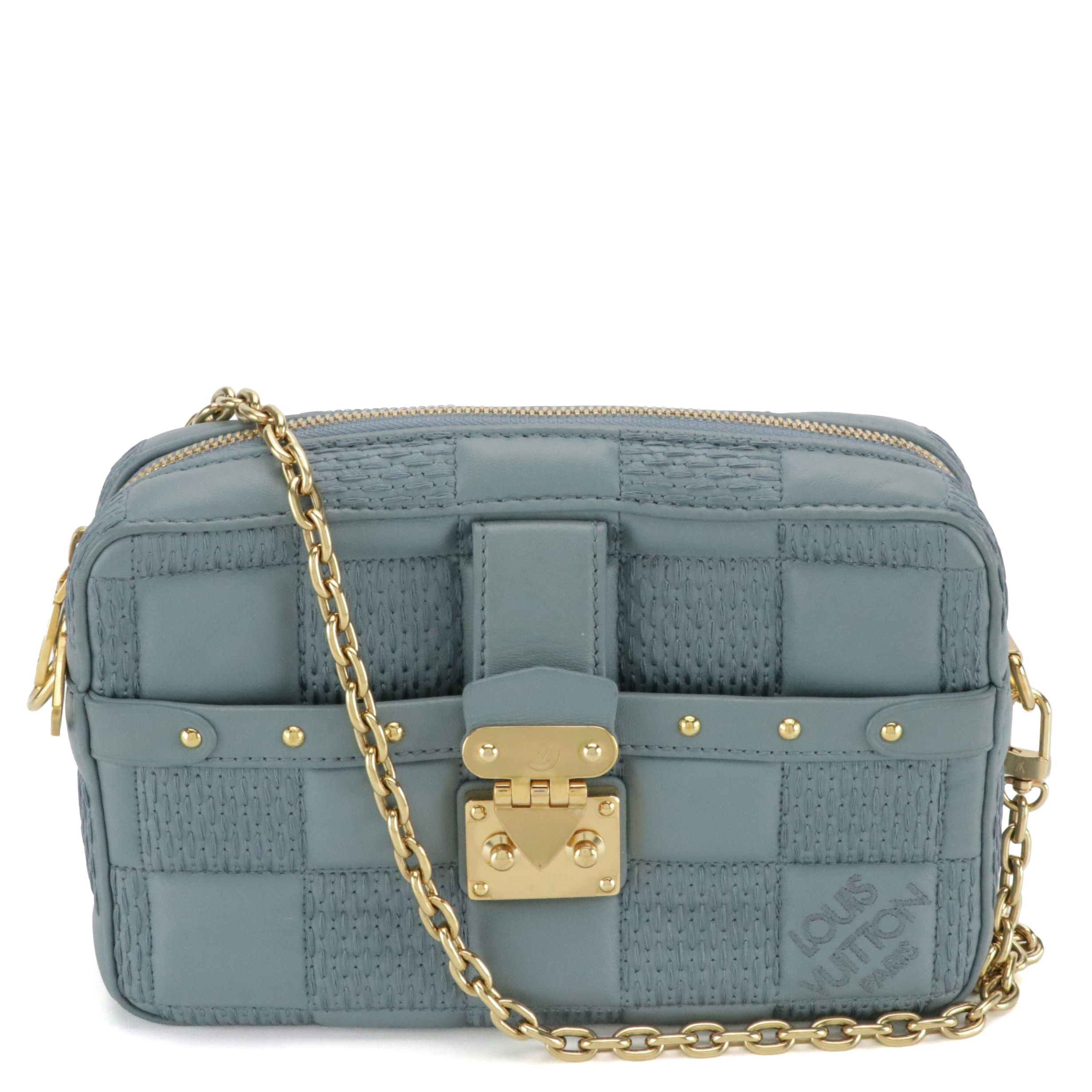 Louis Vuitton Glacier Quilted Damier Lambskin Troca PM Two-Way Shoulder Bag