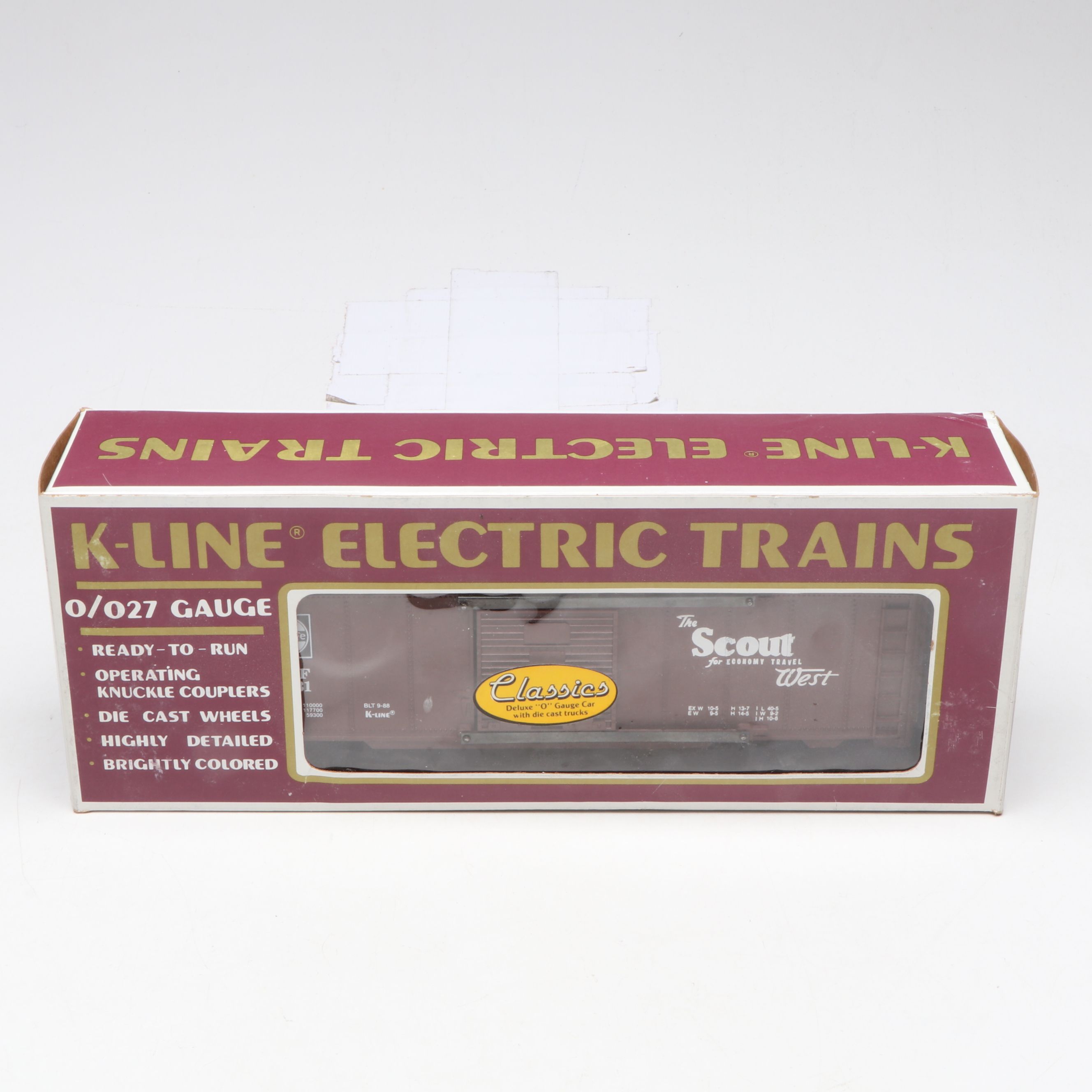 K-Line Tank Car, Automobile Car and More O Scale Train Cars
