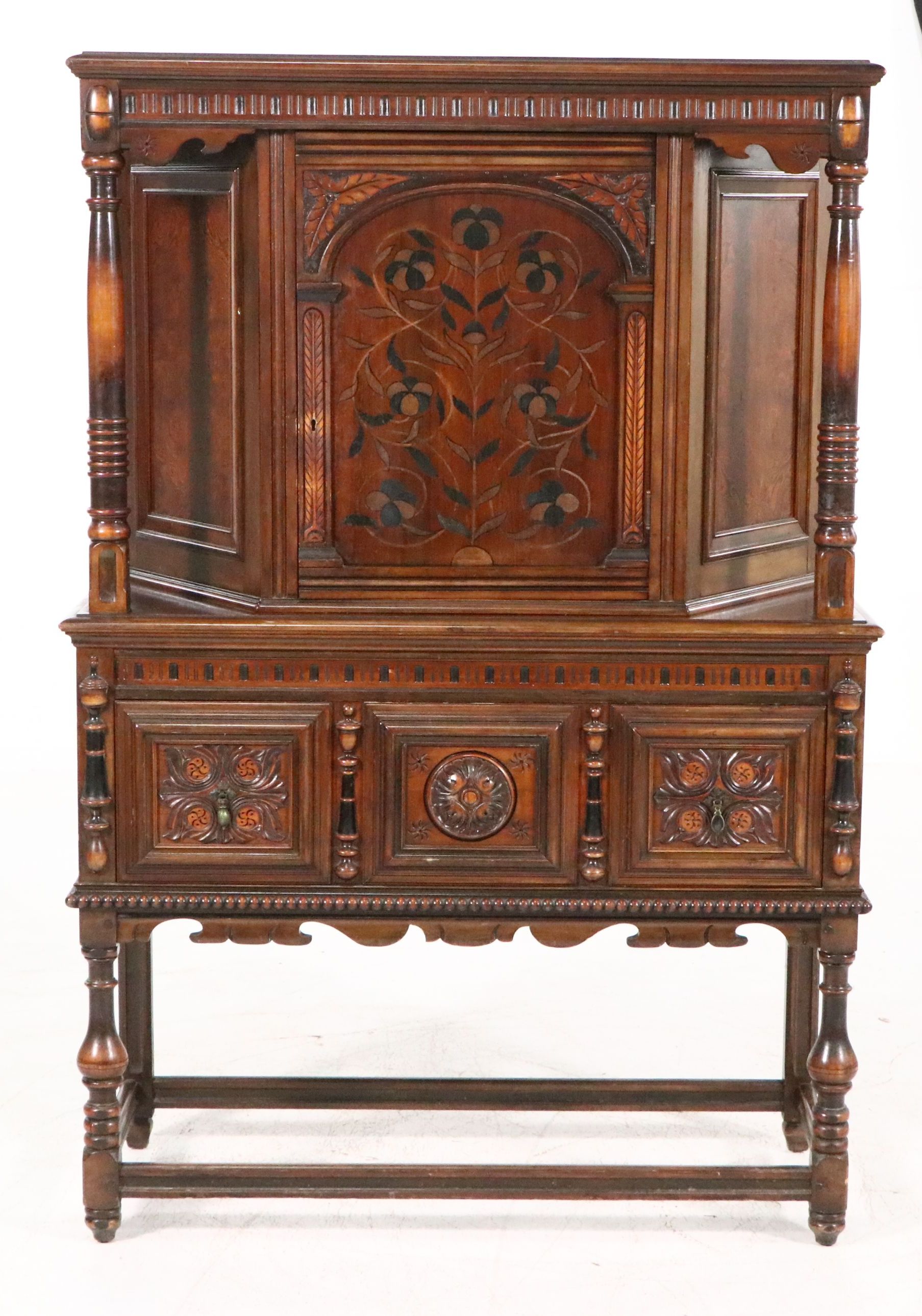 Berkey & Gay Tudor Style Court China Cabinet
