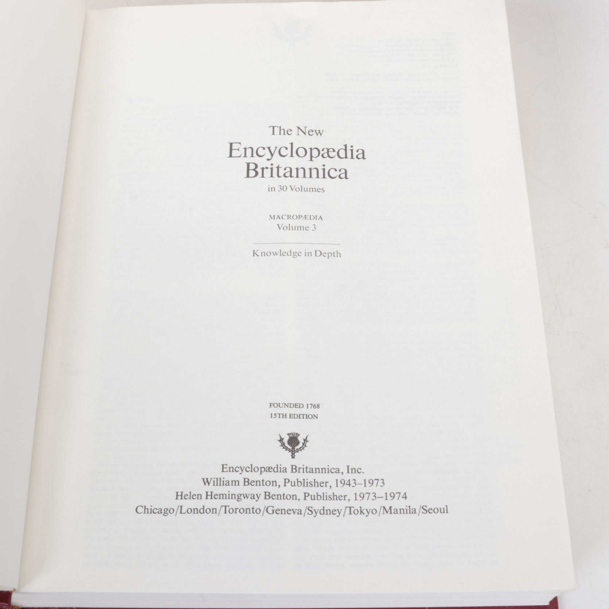 Encyclopedia Britannica 15th Edition, Partial Set, 1979