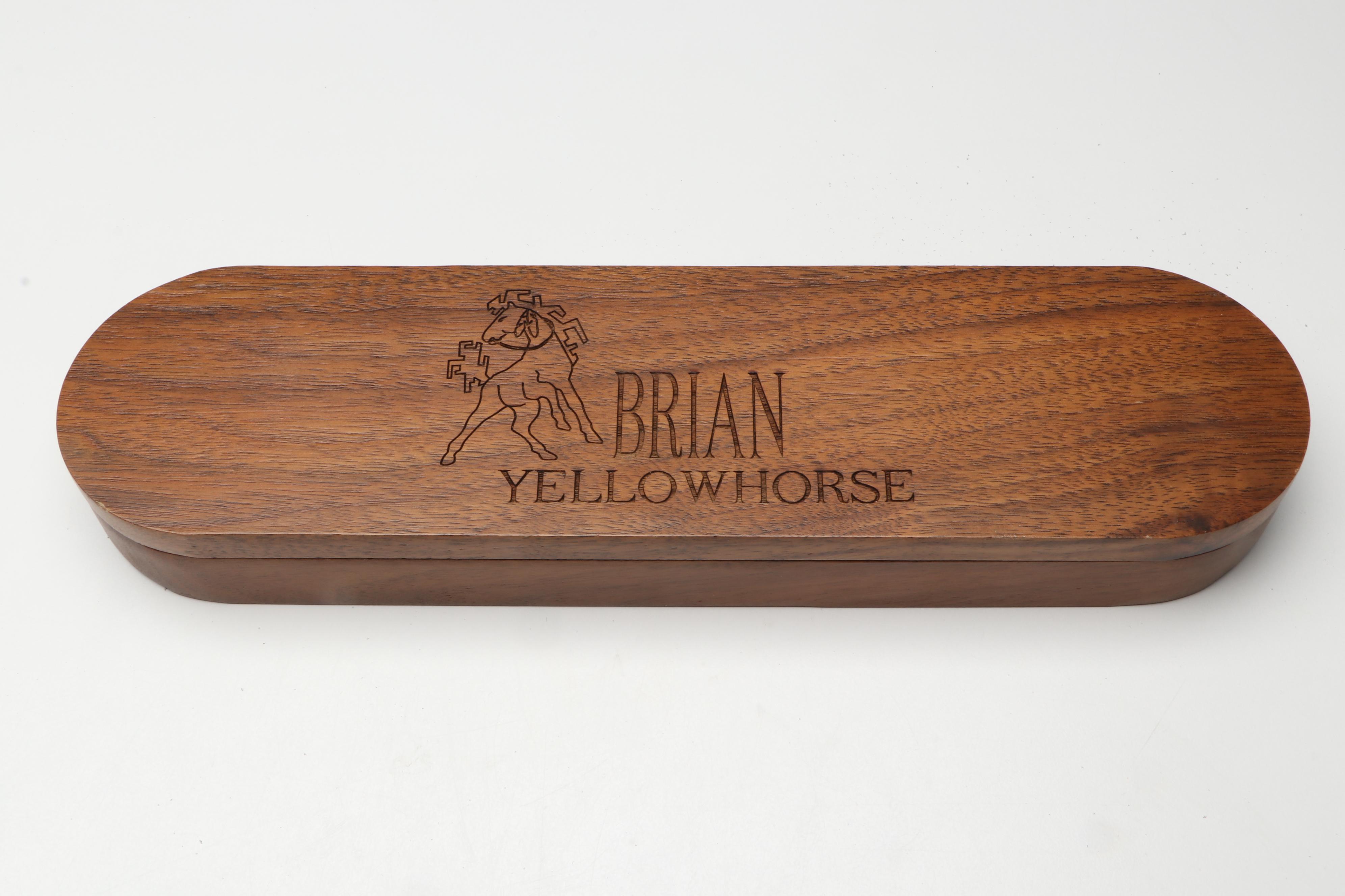 Brian Yellowhorse for Buck Limited Edition Stone Inlay Folding Knife