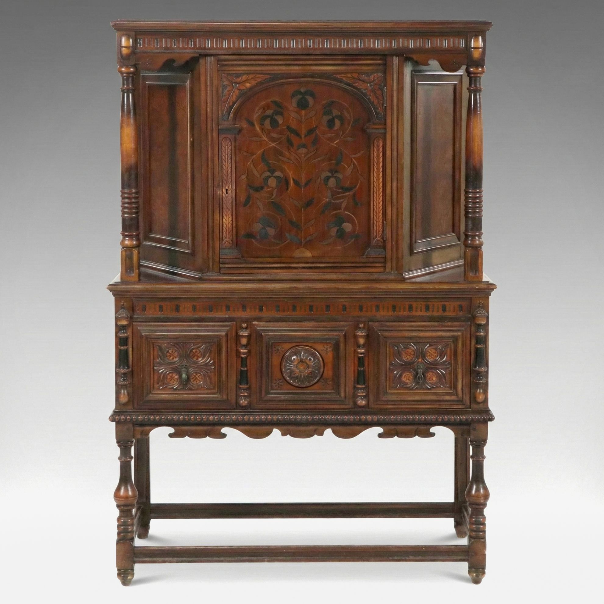 Berkey & Gay Tudor Style Court China Cabinet