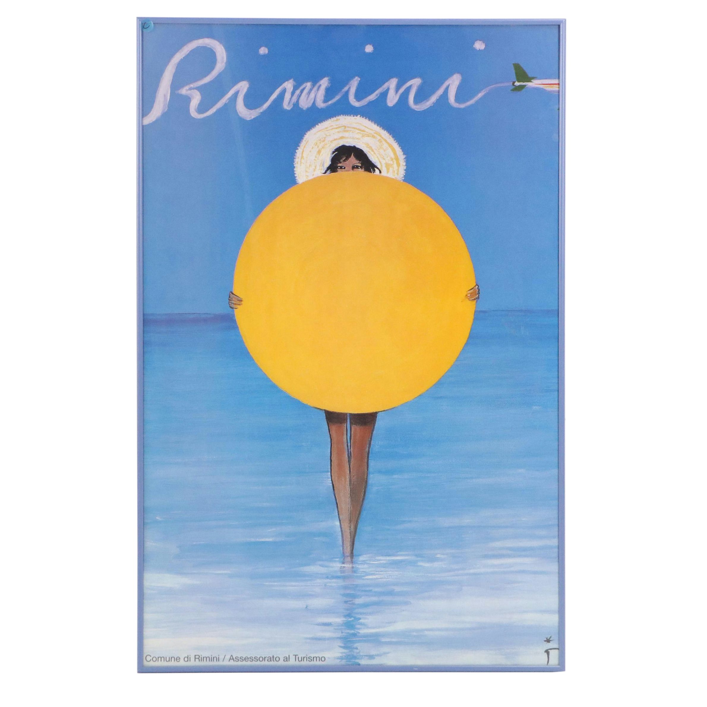 Offset Lithograph After René Gruau "Rimini," 21st Century