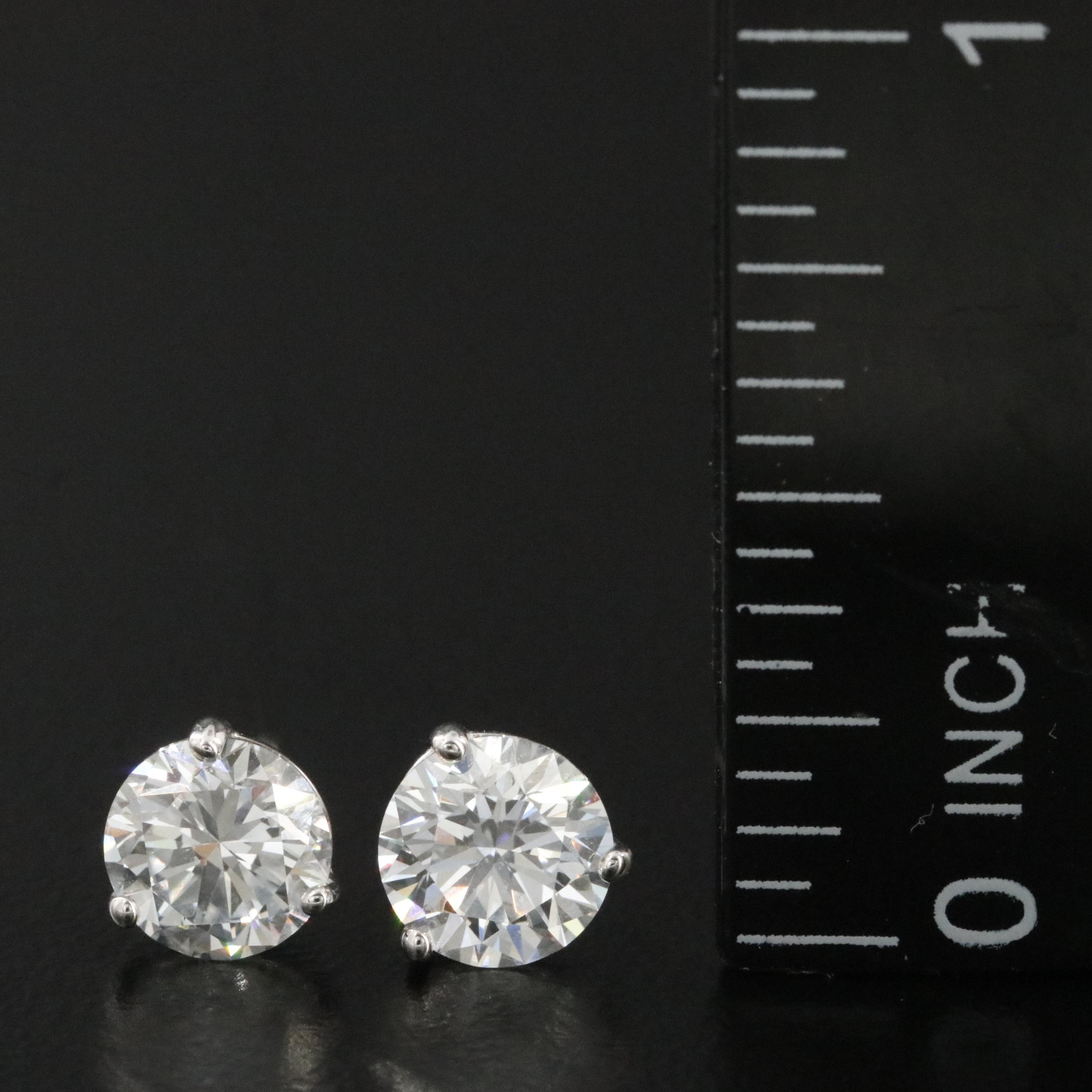 18K 2.00 CTW Lab Grown Diamond Martini Set Solitaire Earrings