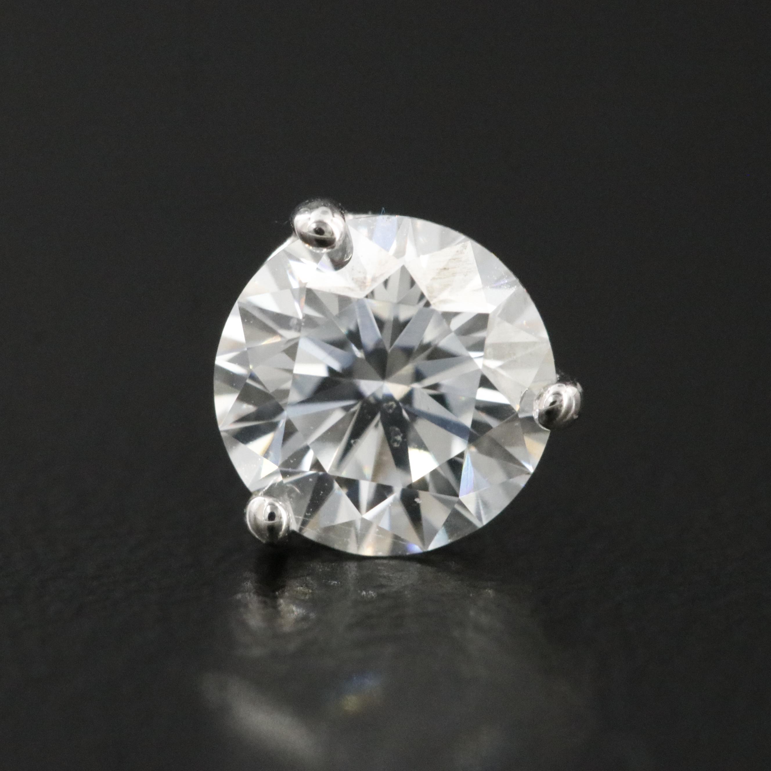 18K 2.00 CTW Lab Grown Diamond Martini Set Solitaire Earrings