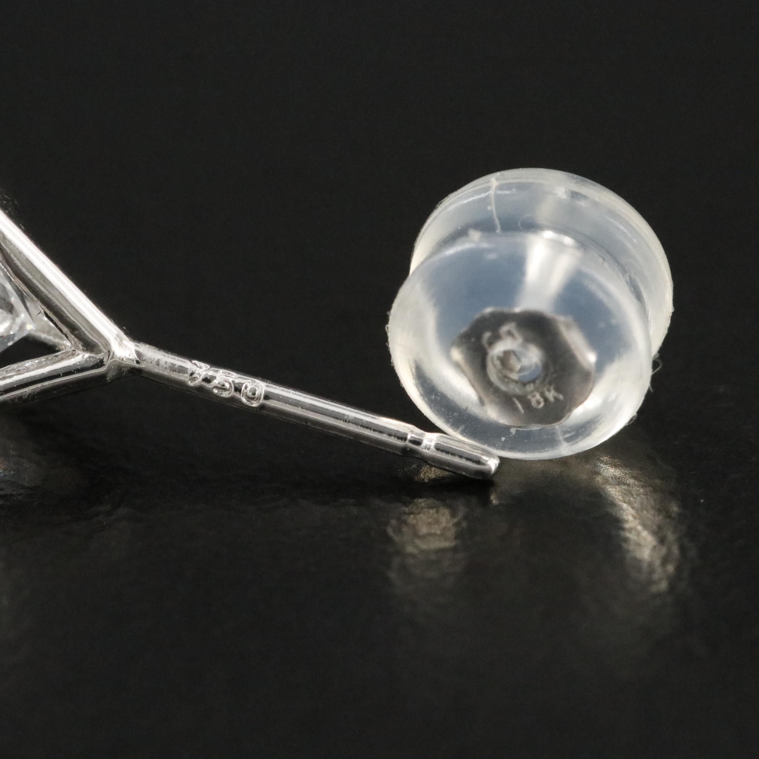 18K 2.00 CTW Lab Grown Diamond Martini Set Solitaire Earrings