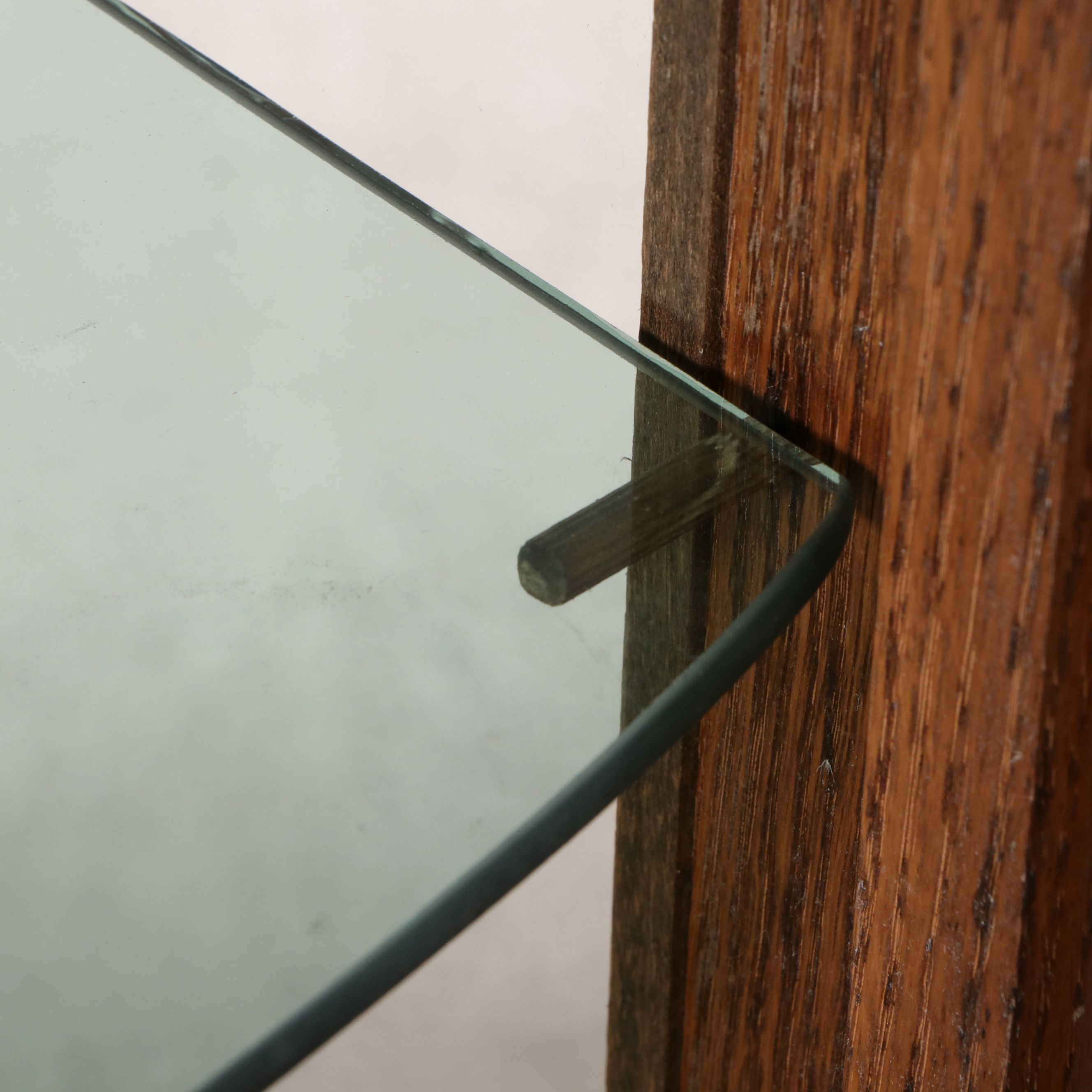 Edwardian Style Oak Illuminated Curio Cabinet