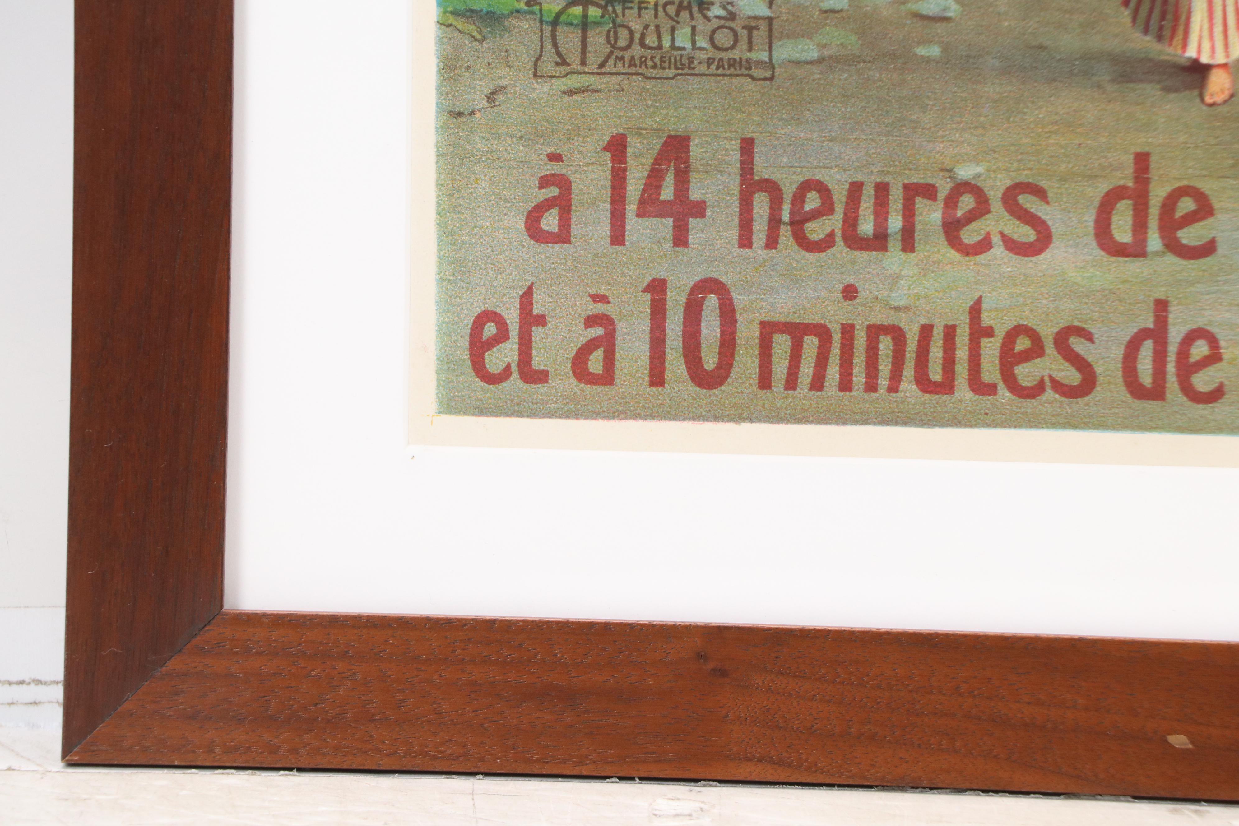 Morel De Tanguy Paris-Lyon-Méditerranée Railway Travel Poster "Menton"