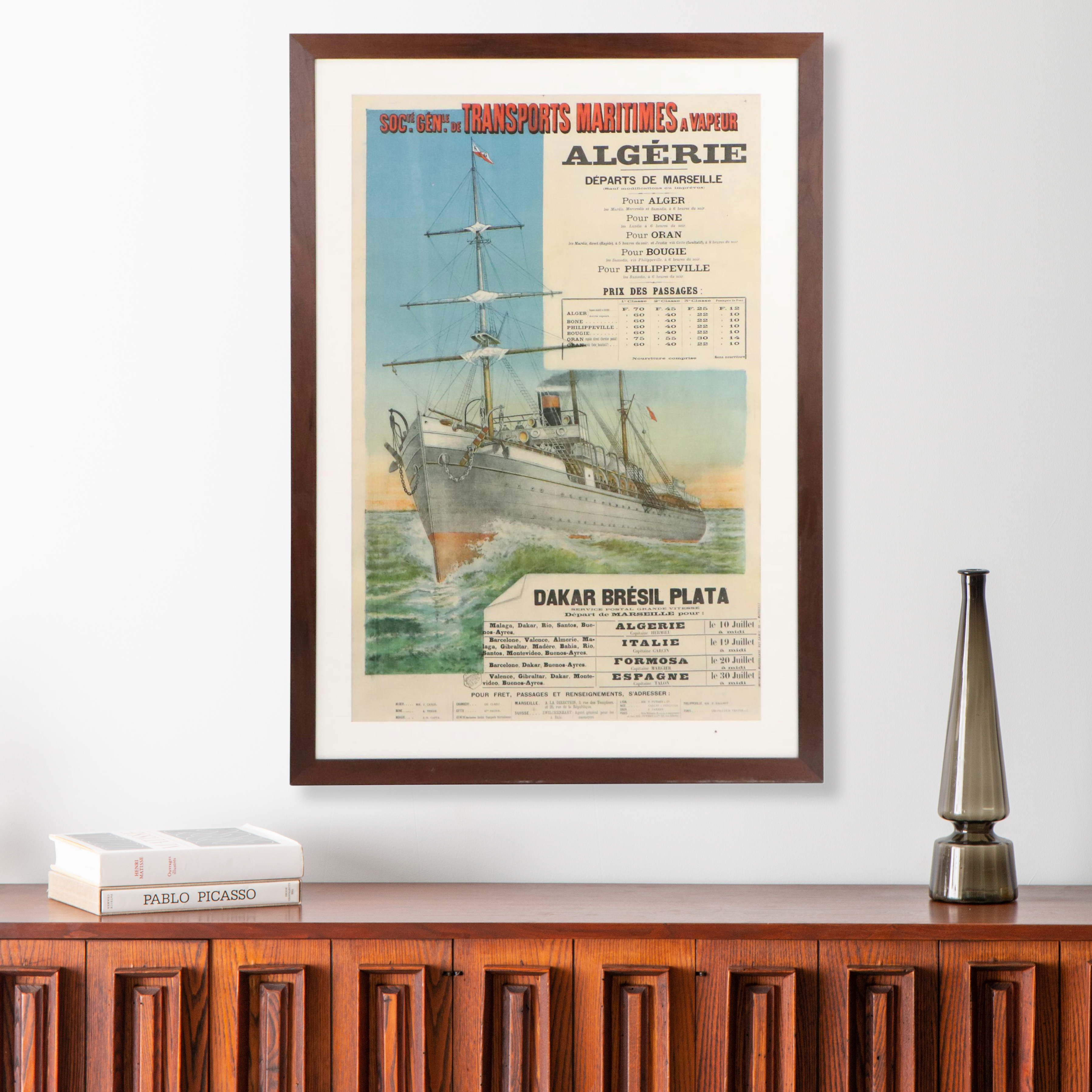 Société Générale de Transports Maritimes à Vapeur Lithograph Advertising Poster