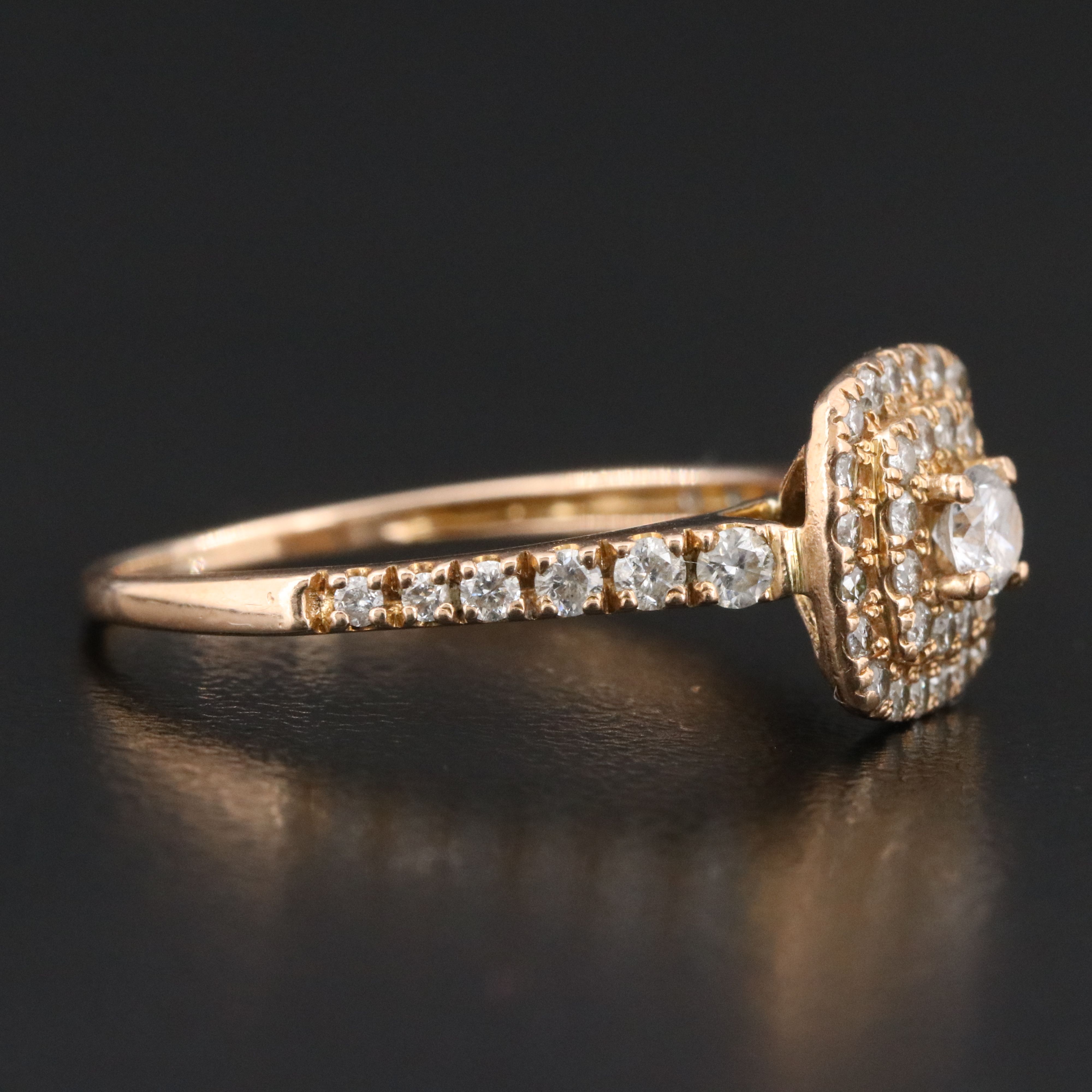 10K Rose Gold 0.75 CTW Diamond Ring