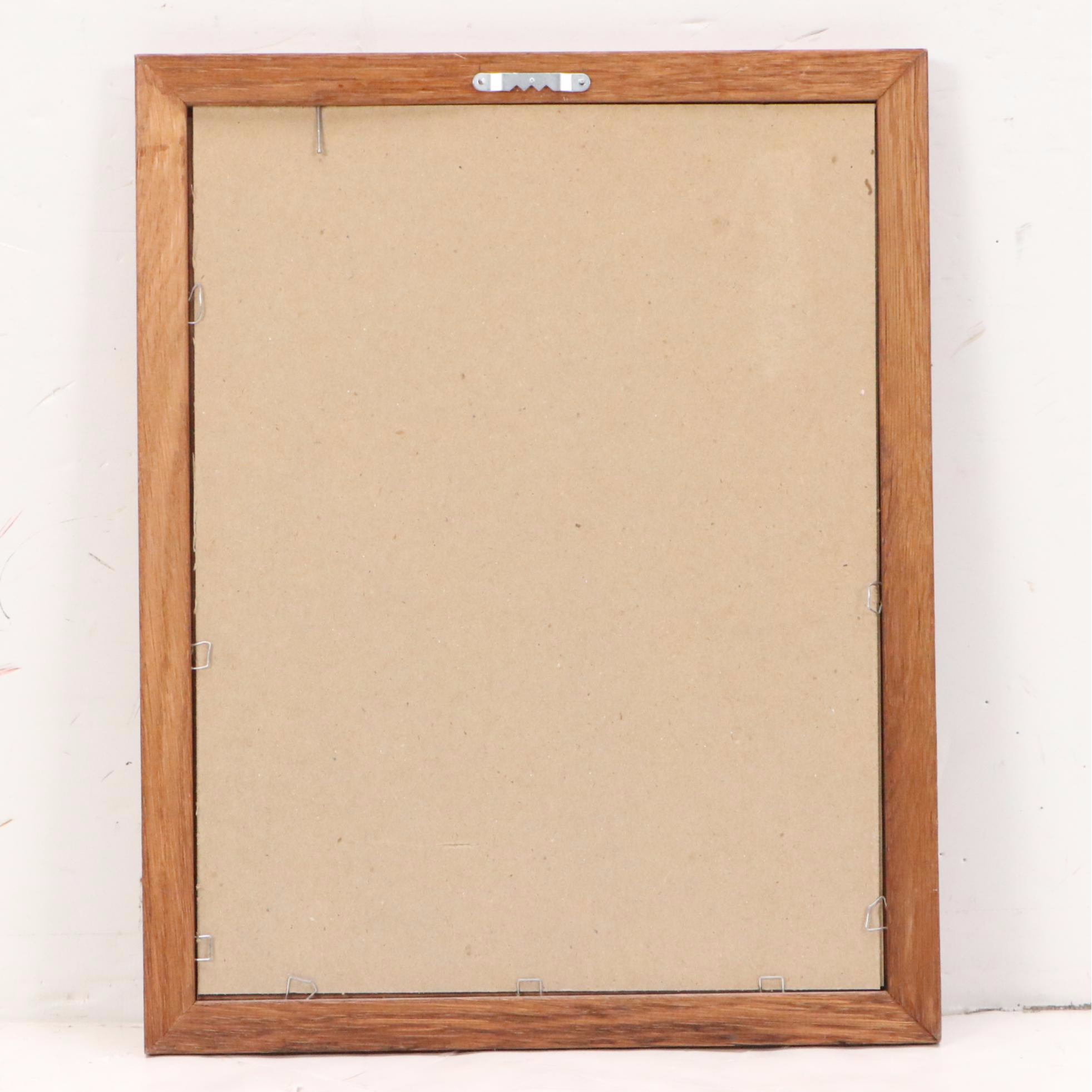 Woodblock Print "A Muse: The Tomb of a Sill in Attica"