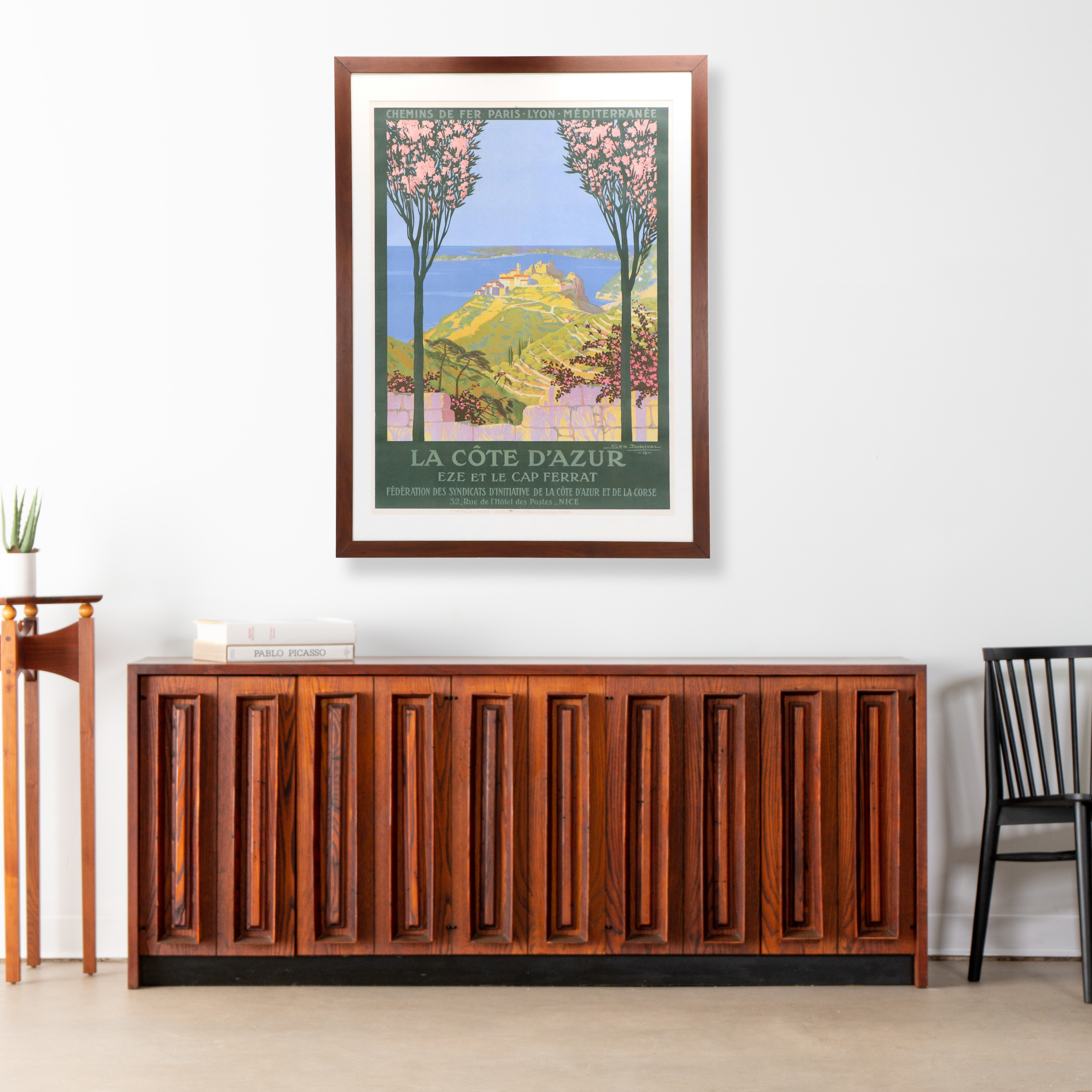 Géo Dorival PLM Railway Lithograph Poster "La Côte d'Azur," 1919