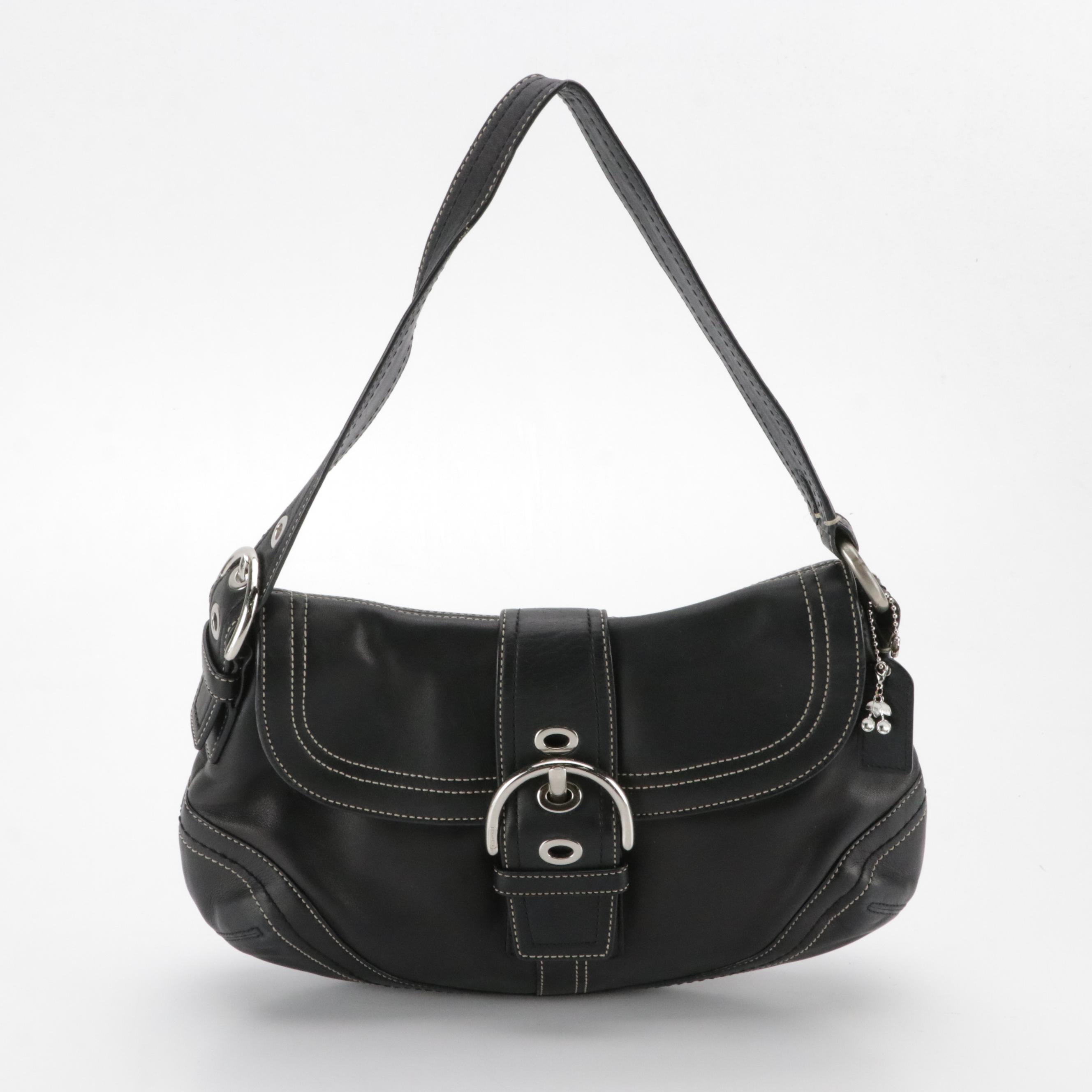 Coach Ashley Large Stachel in Black and Cream and Soho in Black Leather